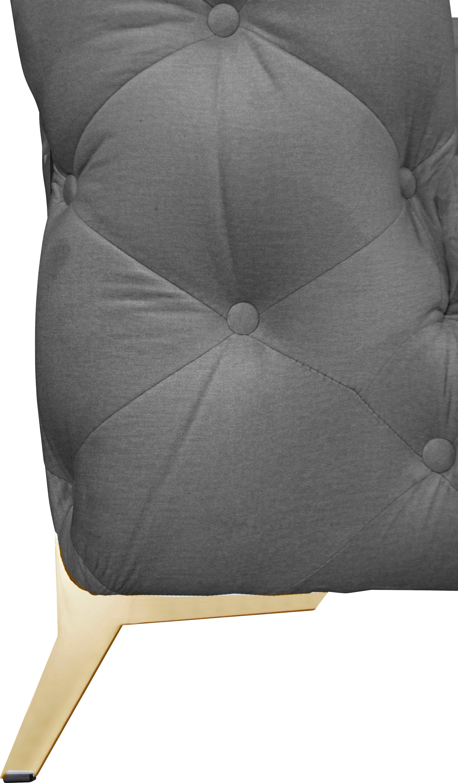Leonique Chesterfield-Sofa »Amaury L-Form«, moderne Chersterfield-Optik, Breite 262 cm, Fußfarbe wählbar