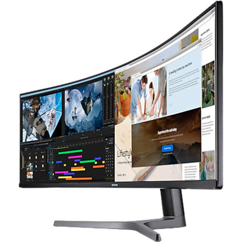 Samsung Curved-Gaming-LED-Monitor »Odyssey CRG9 C49RG94SSR«, 124 cm/49 Zoll, 5120 x 1440 px, DQHD, 4 ms Reaktionszeit, 120 Hz