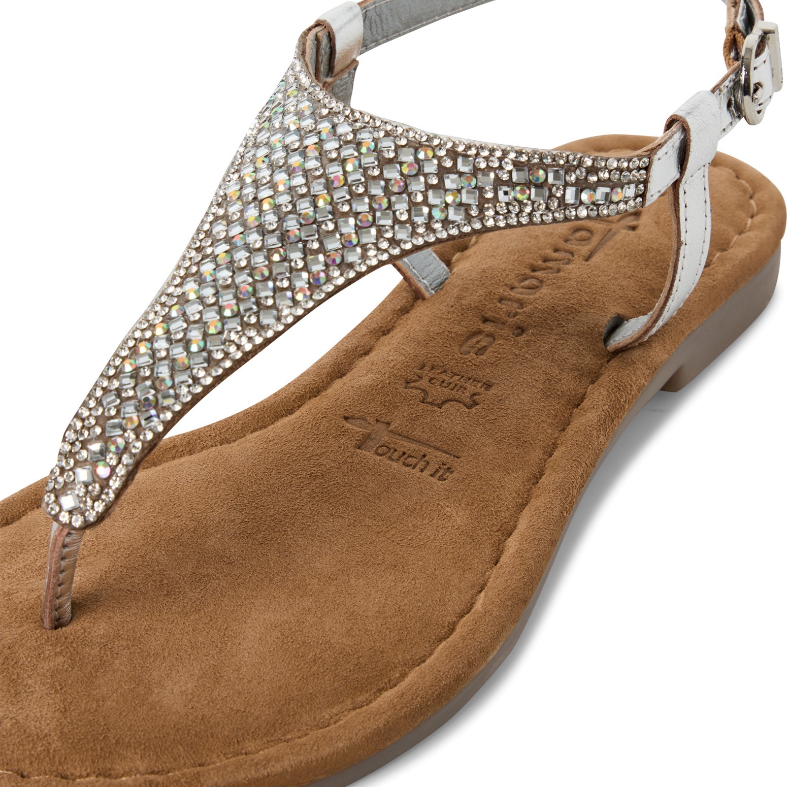 Tamaris Riemchensandale  , Sandalette, Sommerschuh, Festtagsschuh, funkelnde Strasssteinchen