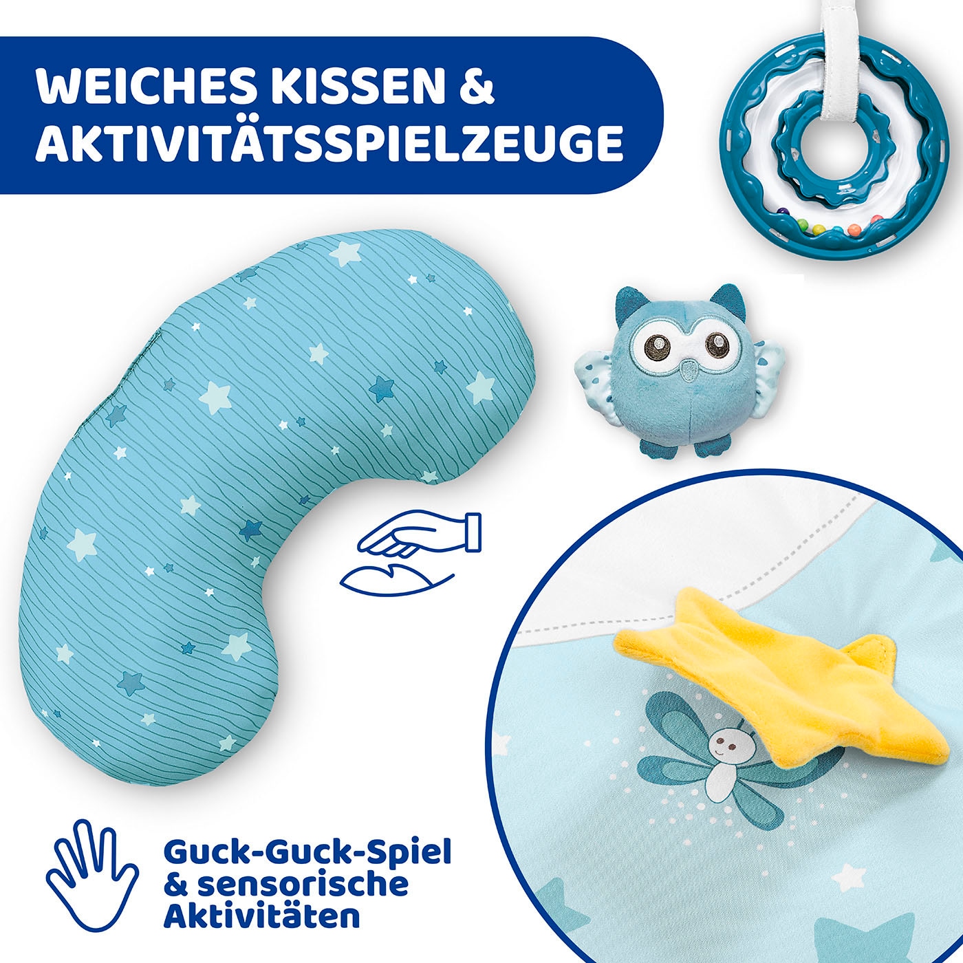Chicco Baby Gym »Farbspiel Gym, Blue«, mit Projektionen und Melodien
