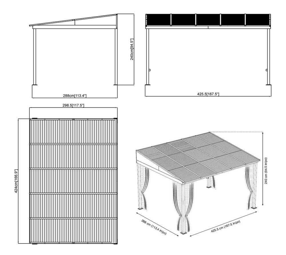 Sojag Terrassendach »Portland 1014«