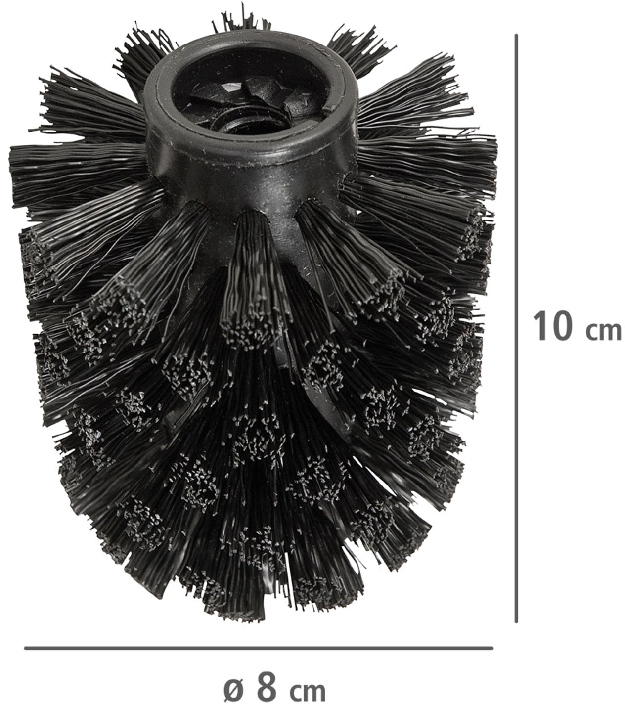 WENKO WC-Reinigungsbürste Set 10 Stk. aus Kunststoff Ersatzbürstenkopf für WENKO WC-Bürsten, Ø 8 cm, Kunststoffborsten