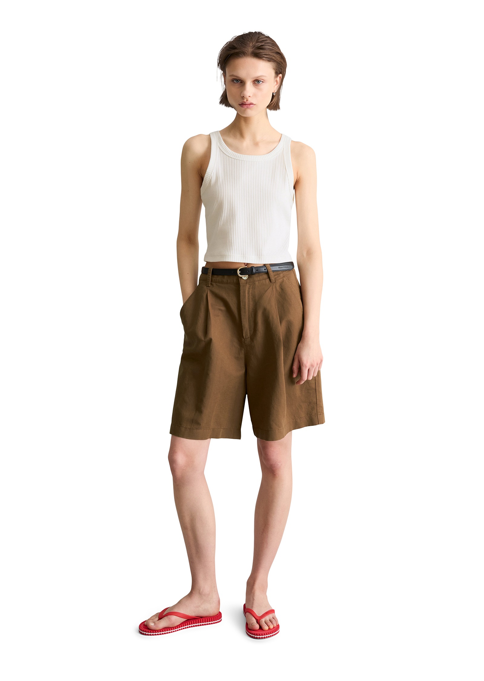 Marc O'Polo DENIM Tanktop slim cropped aus Stretch-Jersey