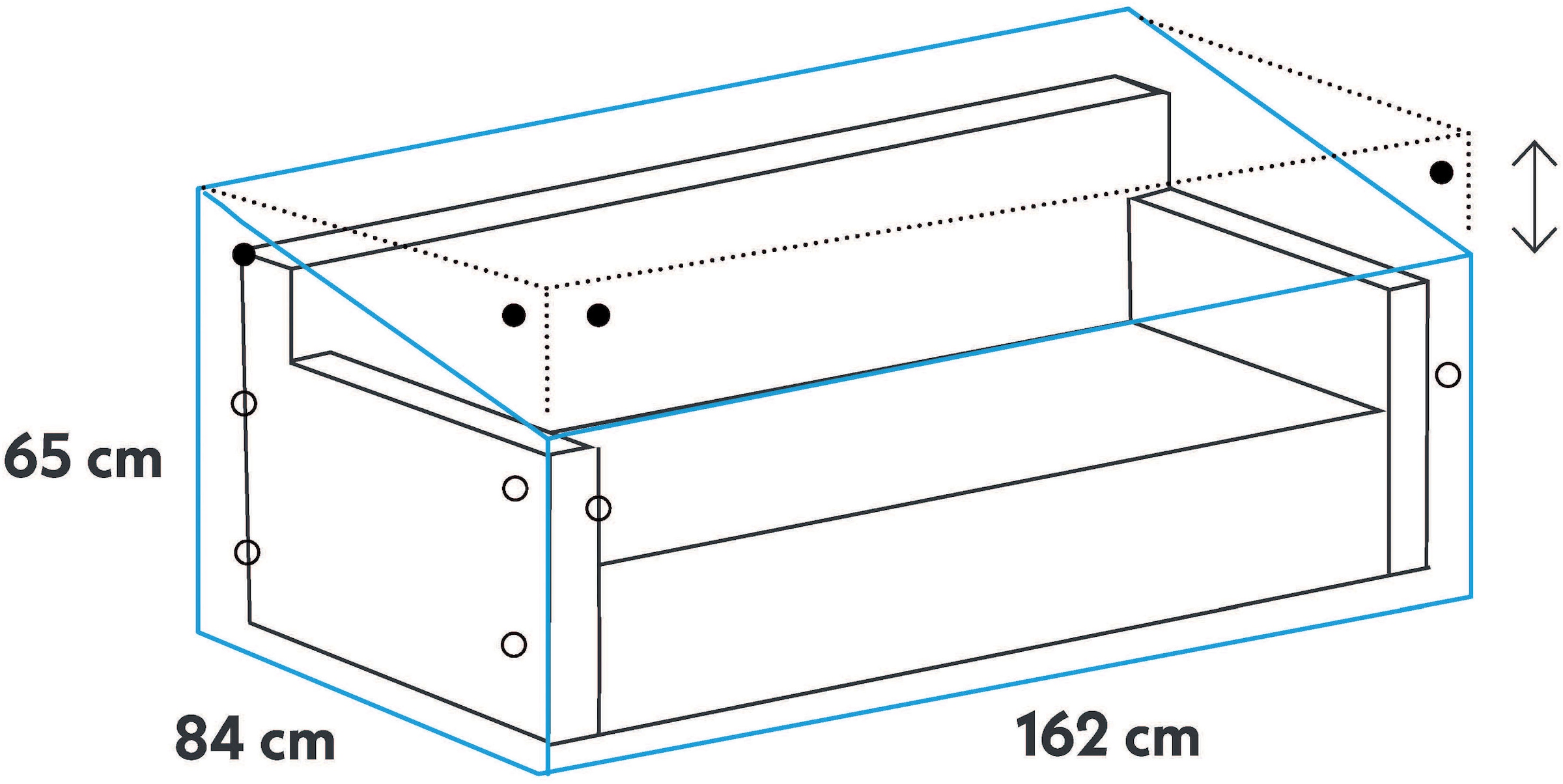 winza outdoor covers Gartenmöbel-Schutzhülle mit verstellbarem Knopf-Verschluss, für Bänke, bis 160 cm