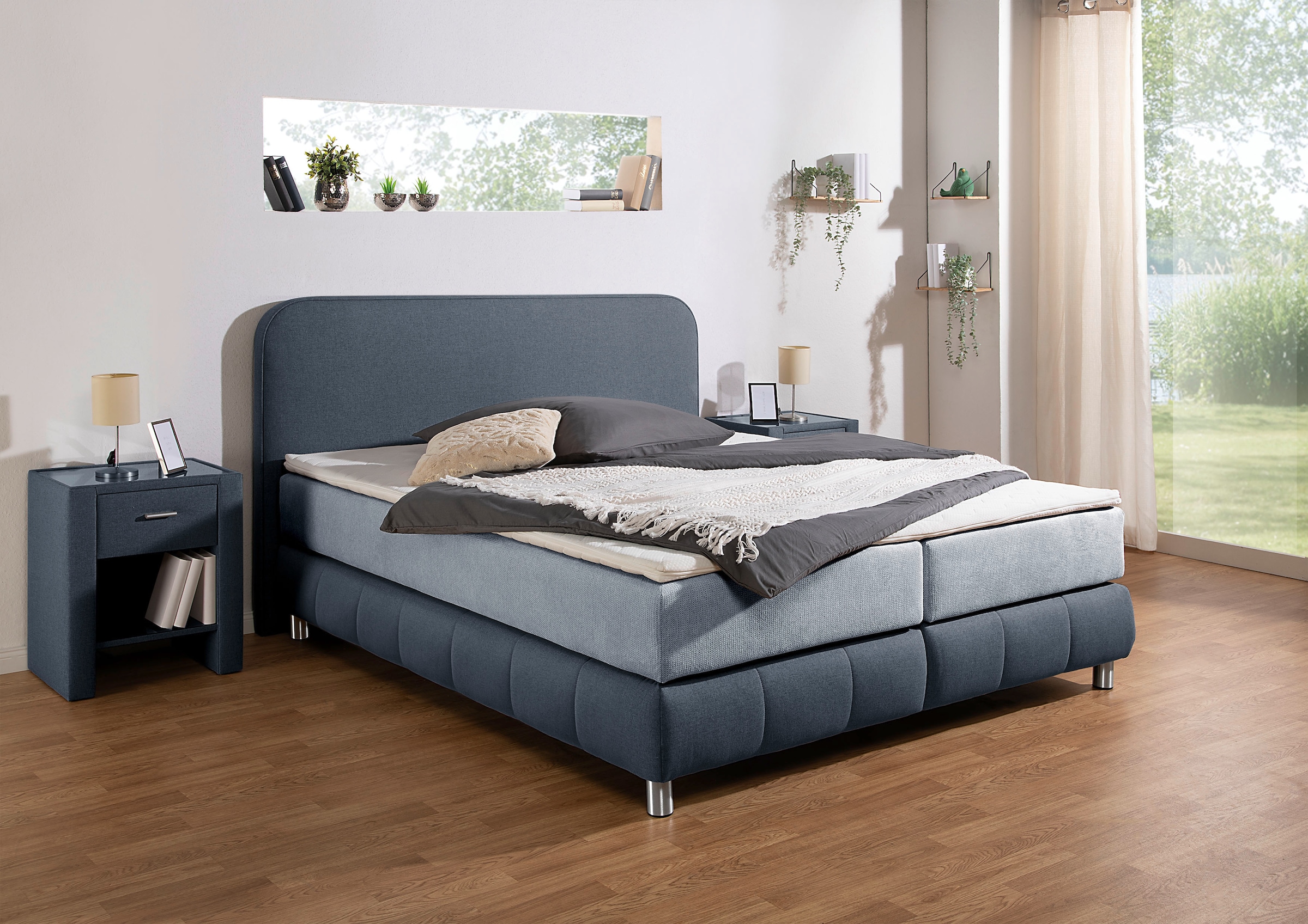 Home affaire Boxspringbett »"Cesson"«, inkl. Topper, wahlweise in H2, H3 od günstig online kaufen