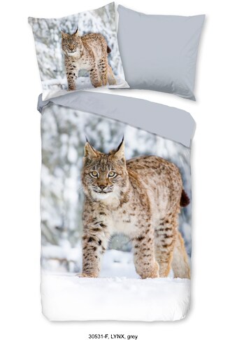 good morning Wendebettwäsche »Winter Lynx«, (2 tlg.), 100% Baumwolle/ Flanell (Biber) kaufen