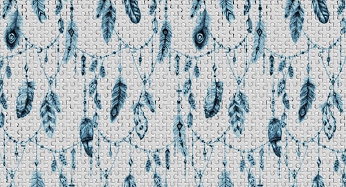 Architects Paper Fototapete »Atelier 47 Feather Puzzle 3« mehrfarbig glatt günstig online kaufen