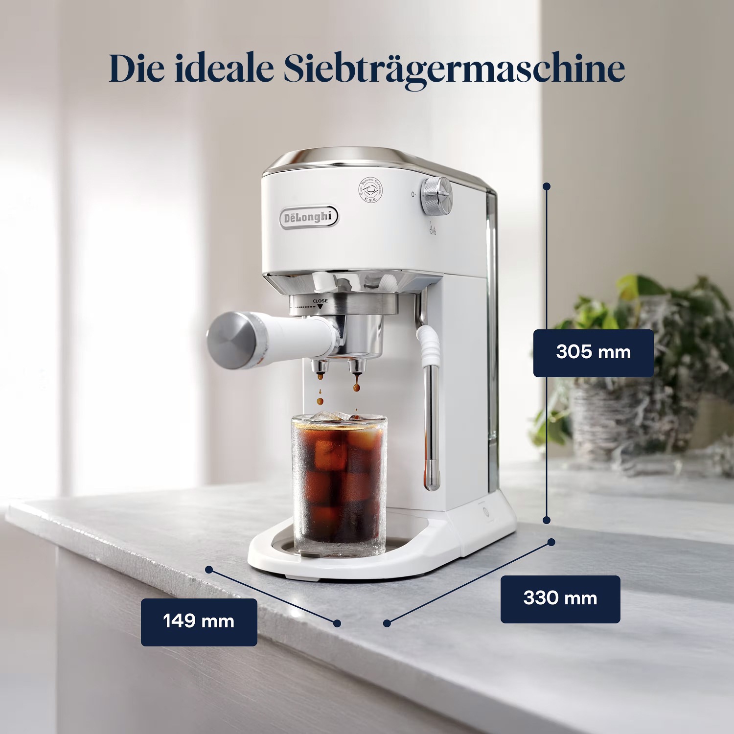 De'Longhi Espressomaschine »DEDICA DUO EC890.WI«