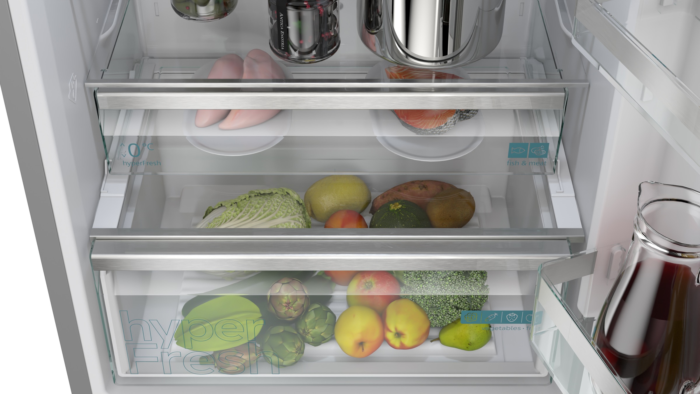 SIEMENS Kühl-/Gefrierkombination iQ300 »KG49NVIBG« 203 cm hoch 70 cm breit hyperFresh System für frisches Obst und Gemüse sowie Total noFrost