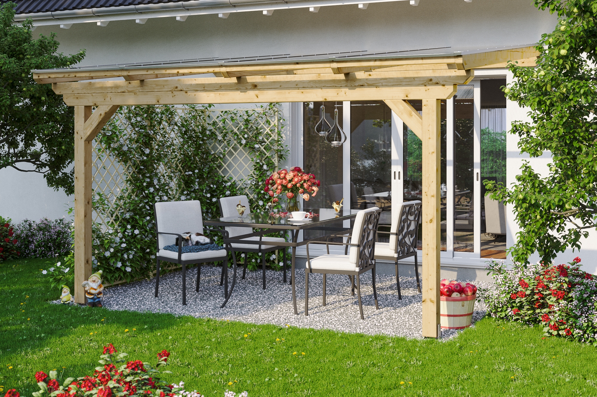 Skanholz Terrassendach »Ancona«, Leimholz