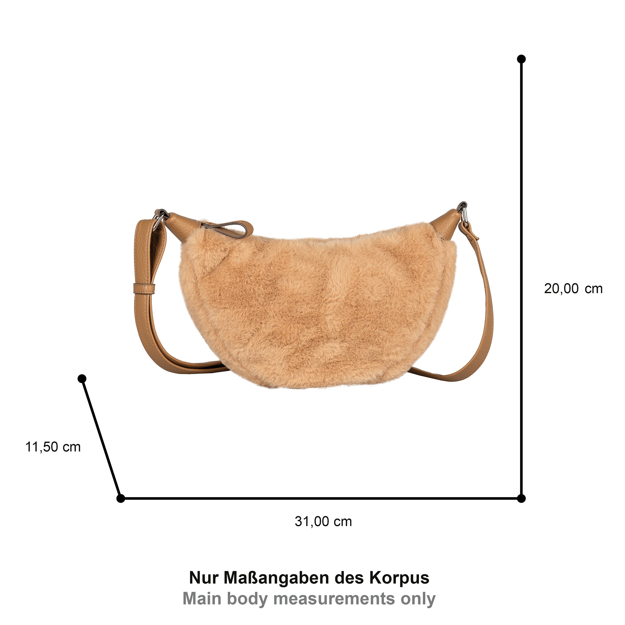TOM TAILOR Denim Umhängetasche »Liriel Winter«, kuschelig weiches Webpelzmaterial mit feinem Schulterriemen