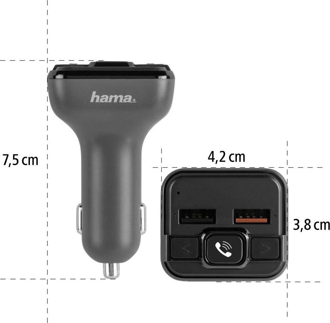 Hama Bluetooth-Adapter »FM-Transmitter mit Bluetooth®- und Freisprechfunktion Transmitter«