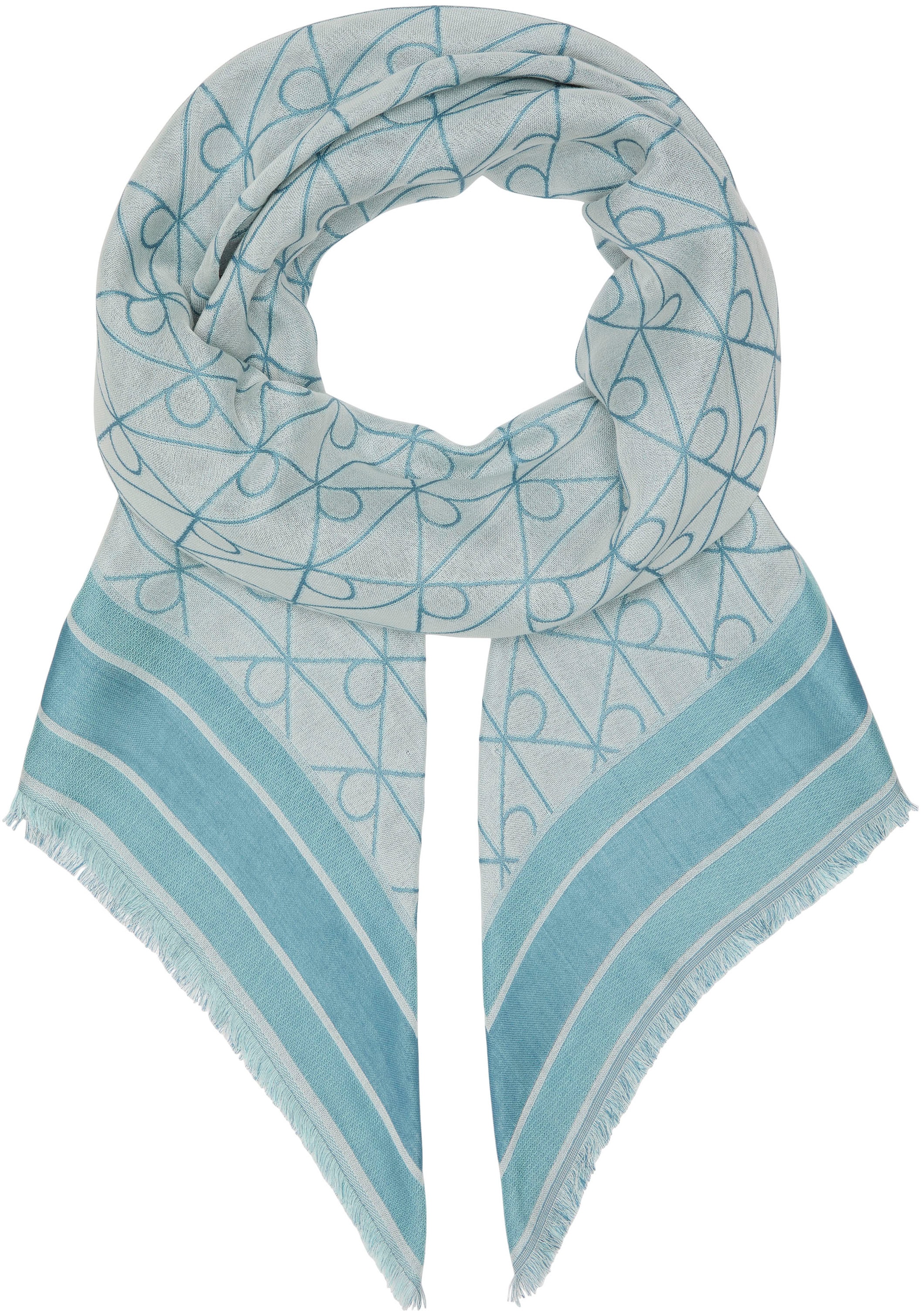 Calvin Klein Modetuch »EMBLEM AOP JACQUARD SQUARE SCARF« Mit Markenlabelmusterung