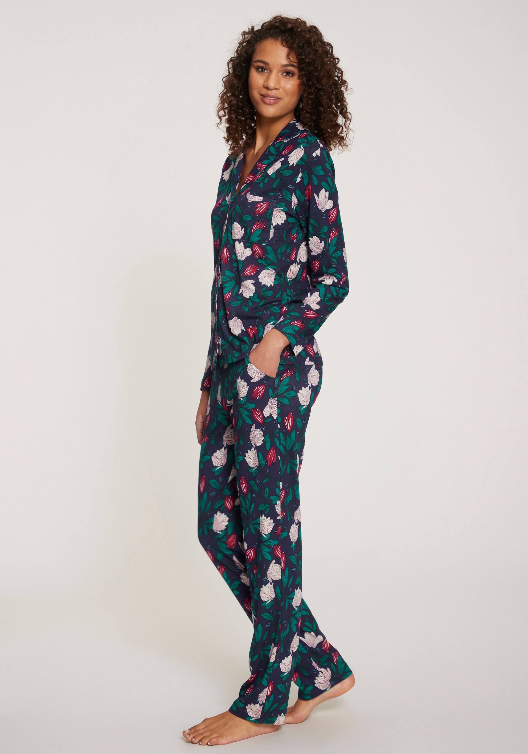 s.Oliver Pyjama, (Set, 2 tlg.), im klassischen Stil