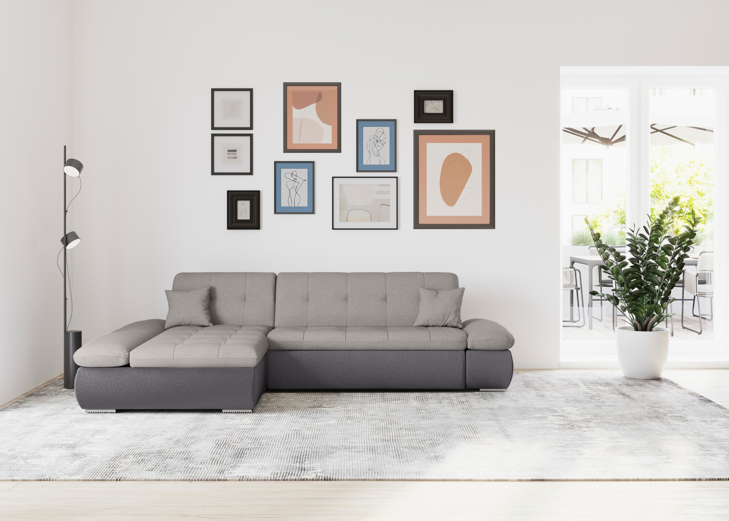 DOMO collection Ecksofa »Moric, L-Form, XXL-Sofa - Breite 300cm«, wahlweise günstig online kaufen