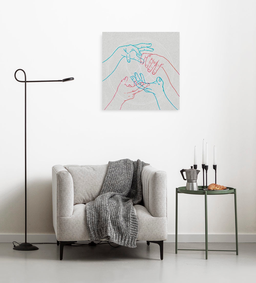 Komar Leinwandbild »Glory Hands - Größe 60 x 60 cm«, Natur, (1 St.), Keilrahmenbild mi Echtholzrahmen