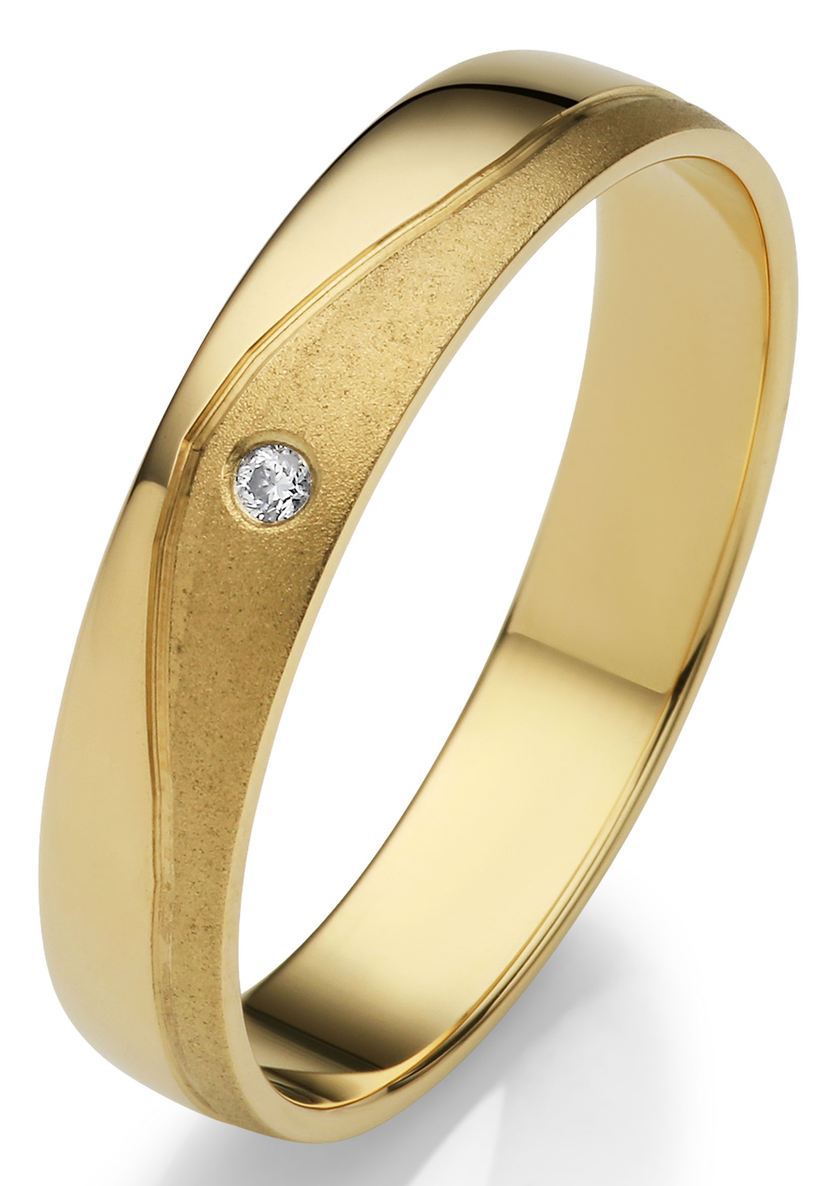 Firetti Trauring »Schmuck Geschenk Gold 375 Hochzeit Ehering "LIEBE"«, Made in Germany, wahlweise mit oder ohne Brillant