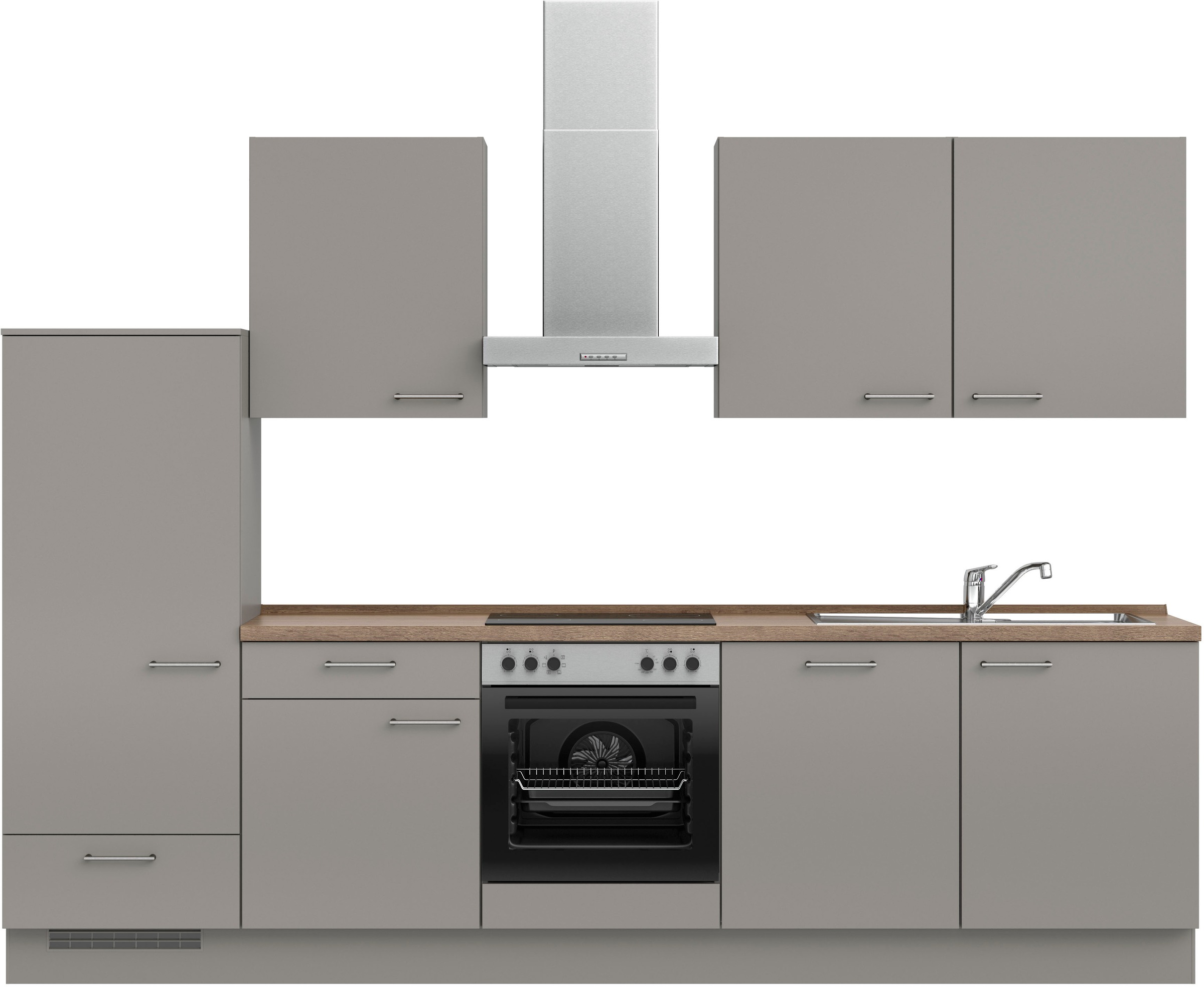 nobilia® Küchenzeile »"Laser I", Ausrichtung wählbar, Breite 300 cm« vormon günstig online kaufen