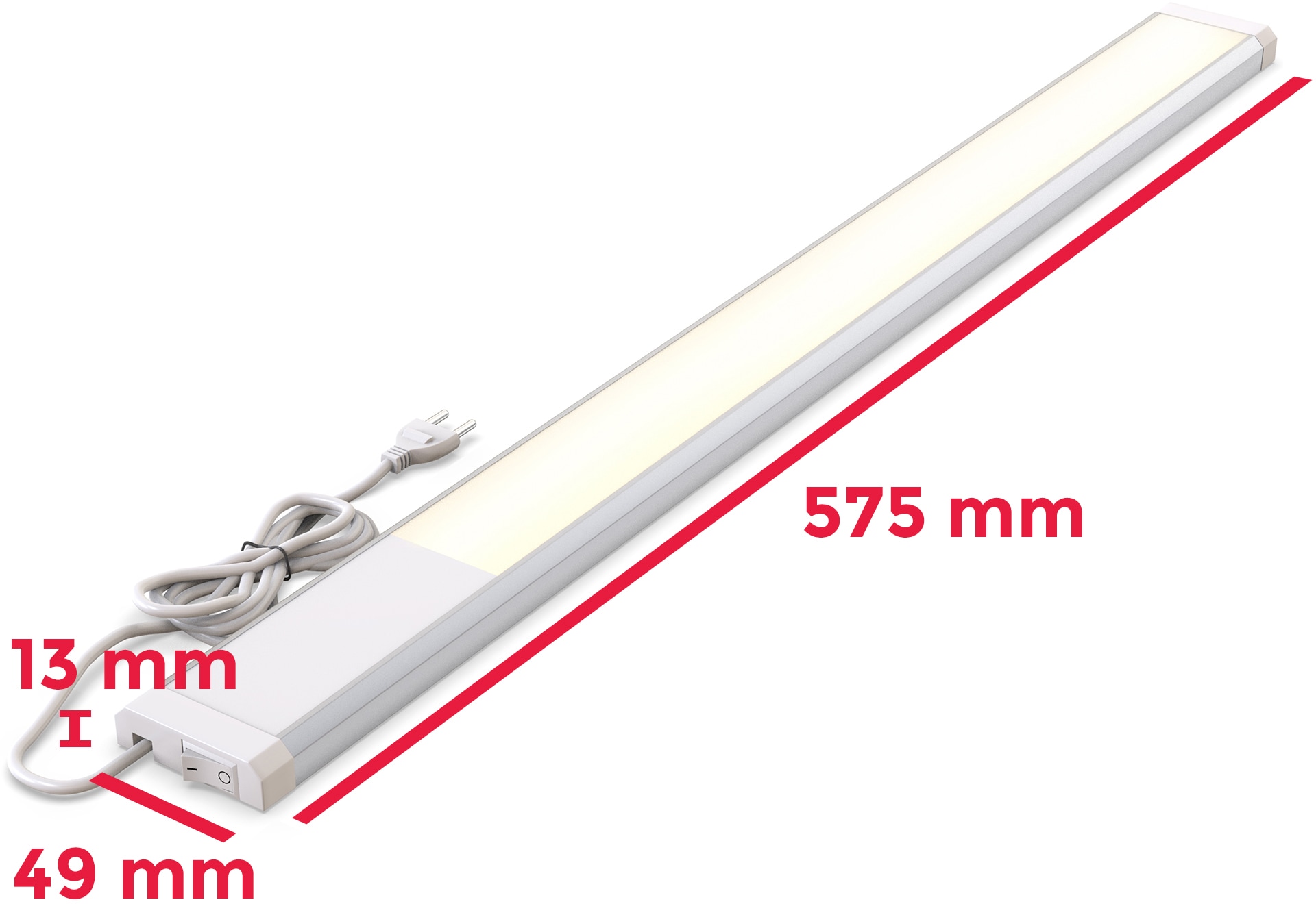 B.K.Licht LED Lichtleiste LED-Board Warmweiß LED Unterbaulampe Lichtleiste Küchen-Lampe Beleuchtung inkl. 10W