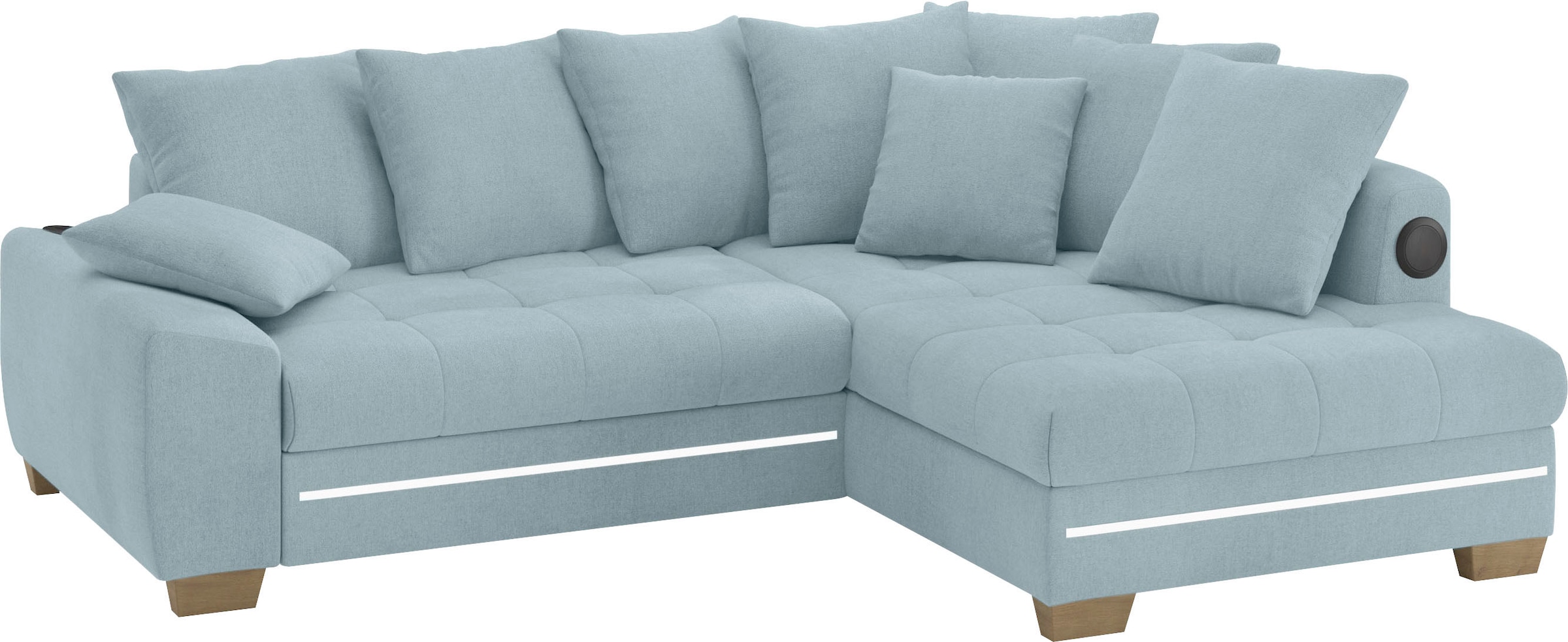 Mr. Couch Ecksofa »Nikita II, L-Form« mit Kaltschaum, RGB-LED, Soundsystem, günstig online kaufen