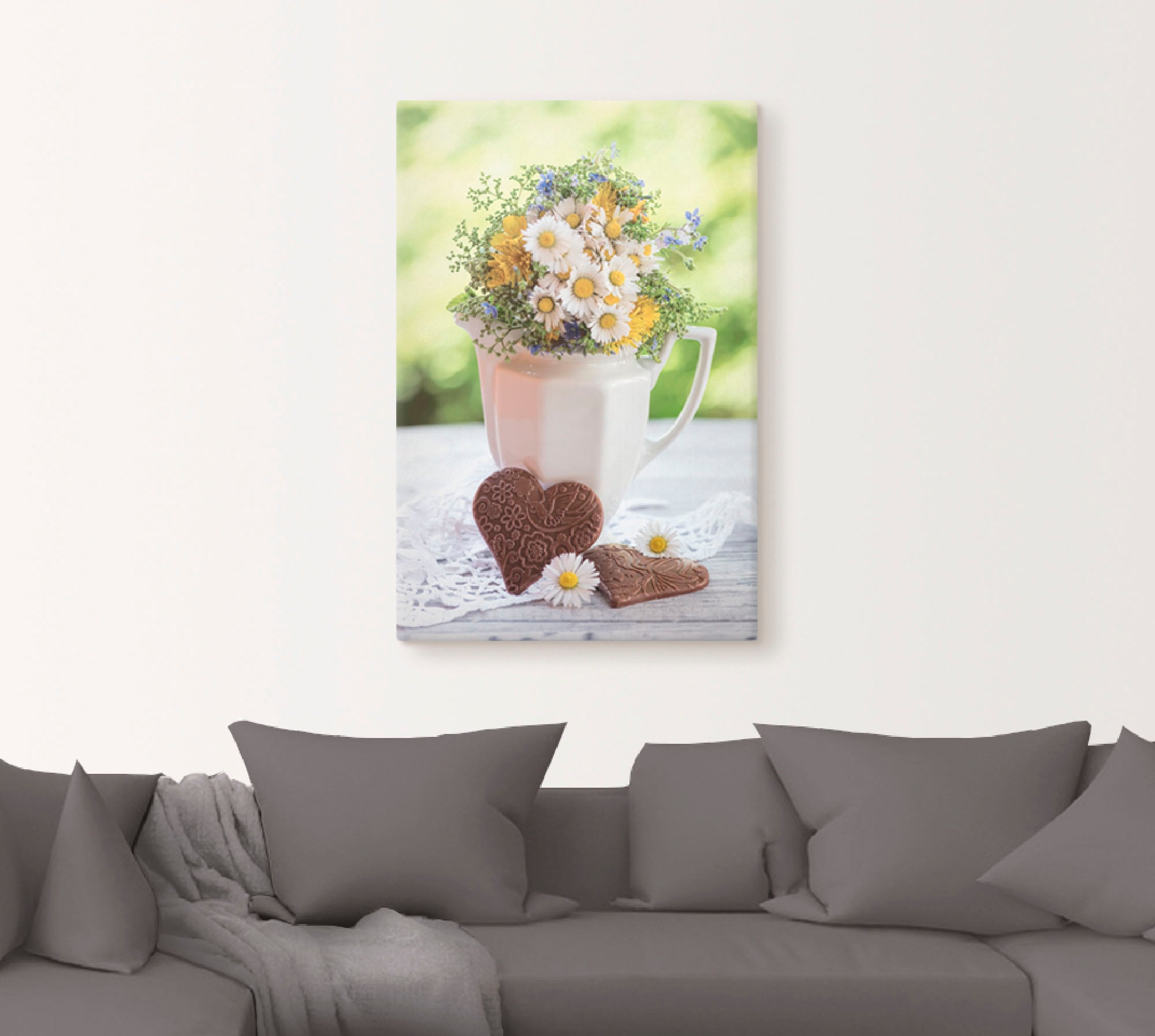 Artland Wandbild »Aus Liebe zum Frühling«, Vasen & Töpfe, (1 St.), als Alubild, Outdoorbild, Leinwandbild, Wandaufkleber, versch. Größen