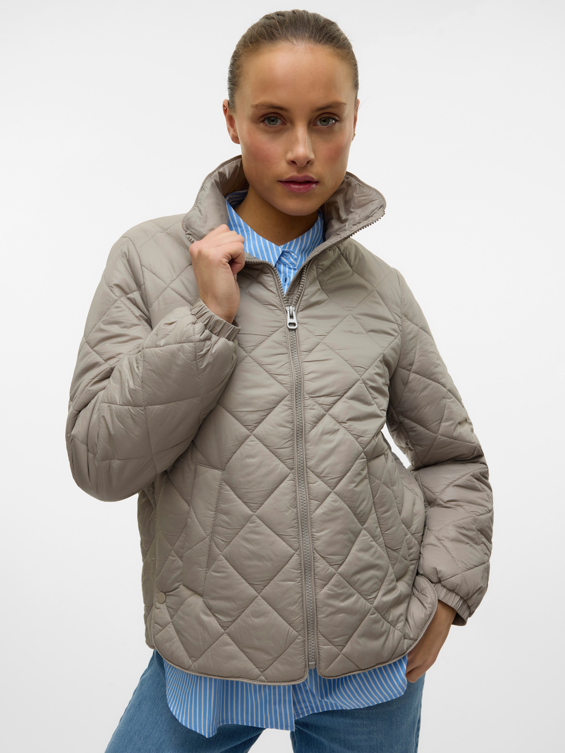 Vero Moda Steppjacke »VMSKYLAR SHORT JACKET GA NOOS«, ohne Kapuze