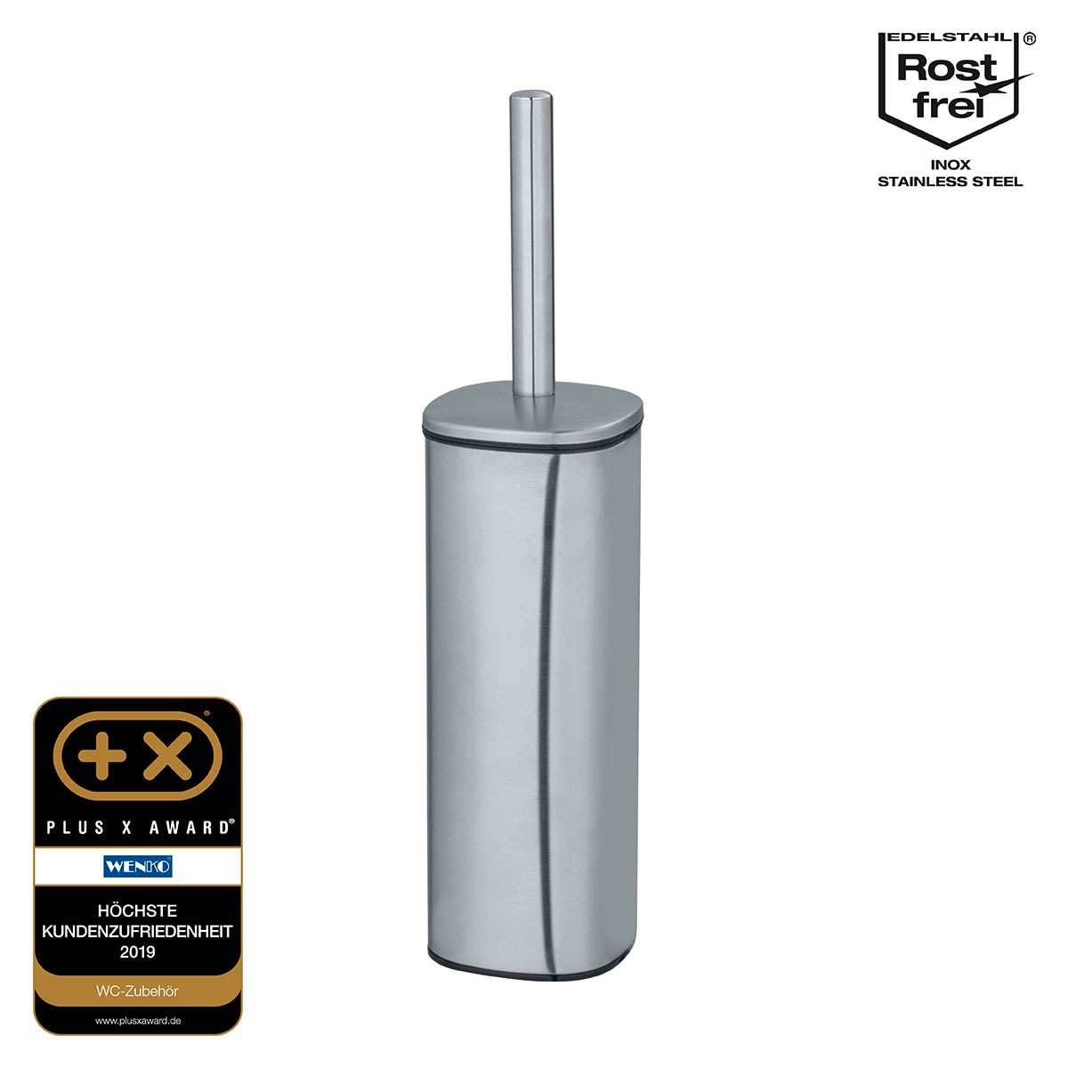 WENKO WC-Garnitur »Alassio« aus Edelstahl aus mattem Edelstahl