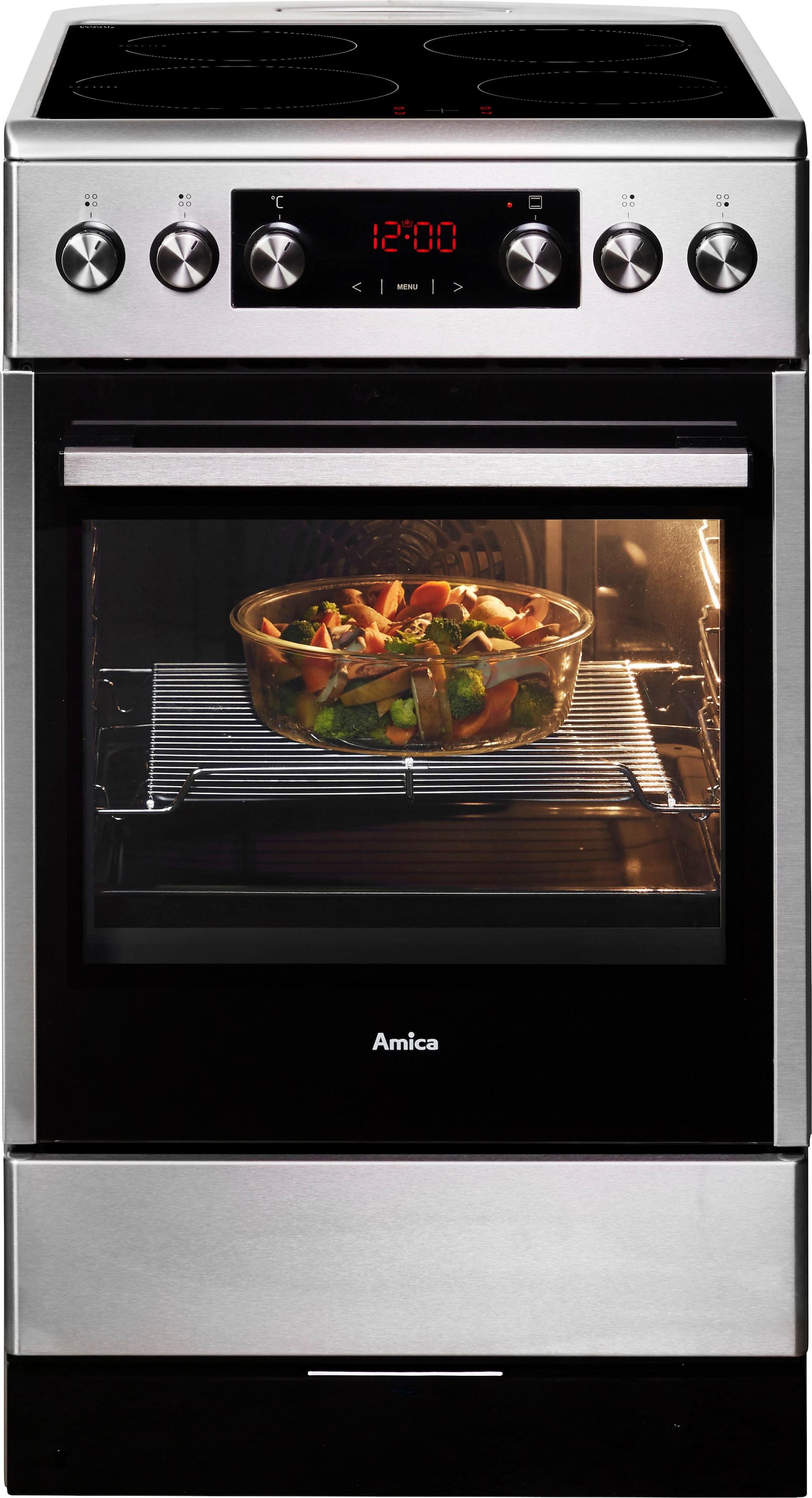 Amica Induktions-Standherd »SHI 905 100 E«, mit Teleskopauszug nachrüstbar, Steam Clean