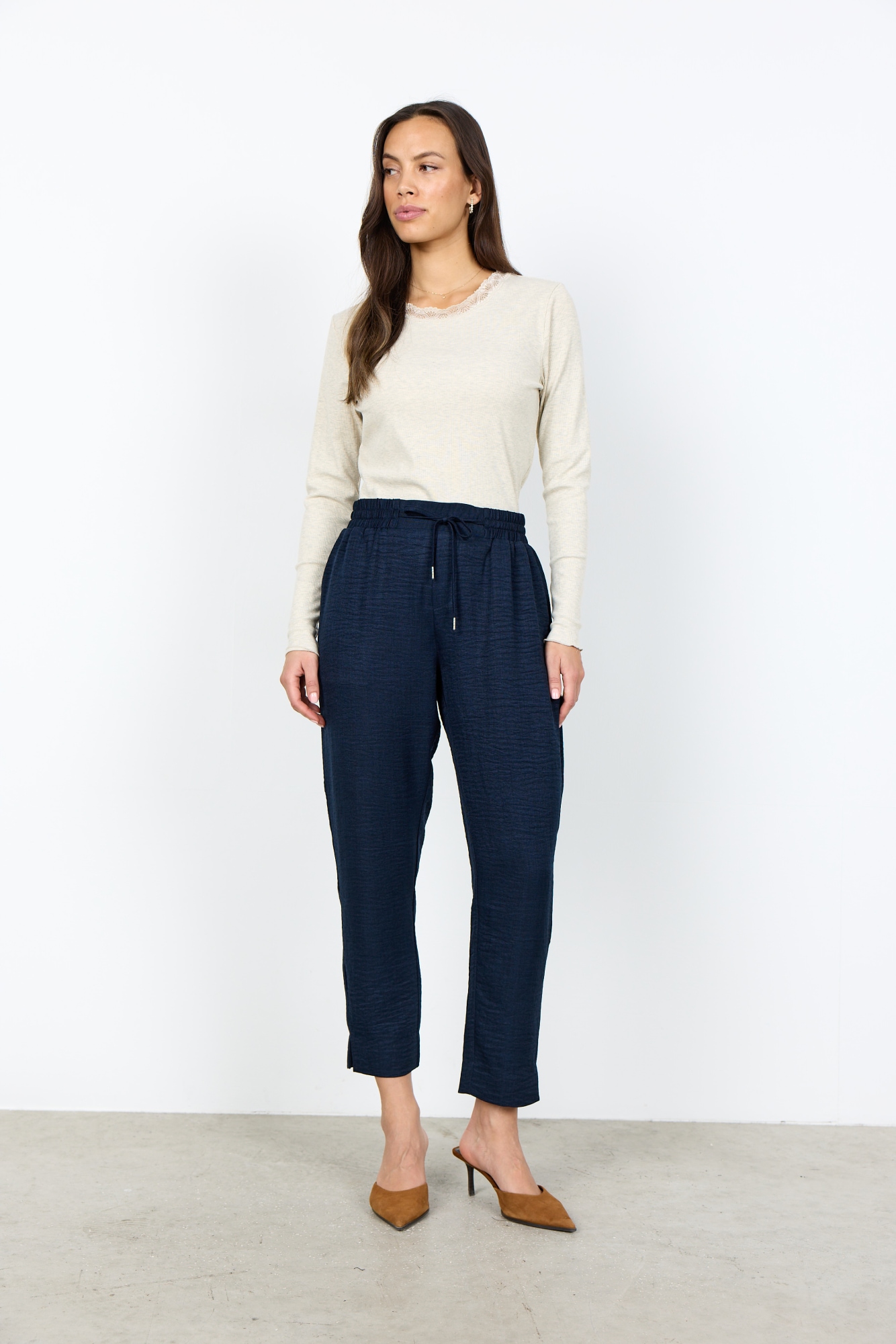 soyaconcept Langarmshirt »SC-CHANILLA 5« Baumwollmischung, Spitze