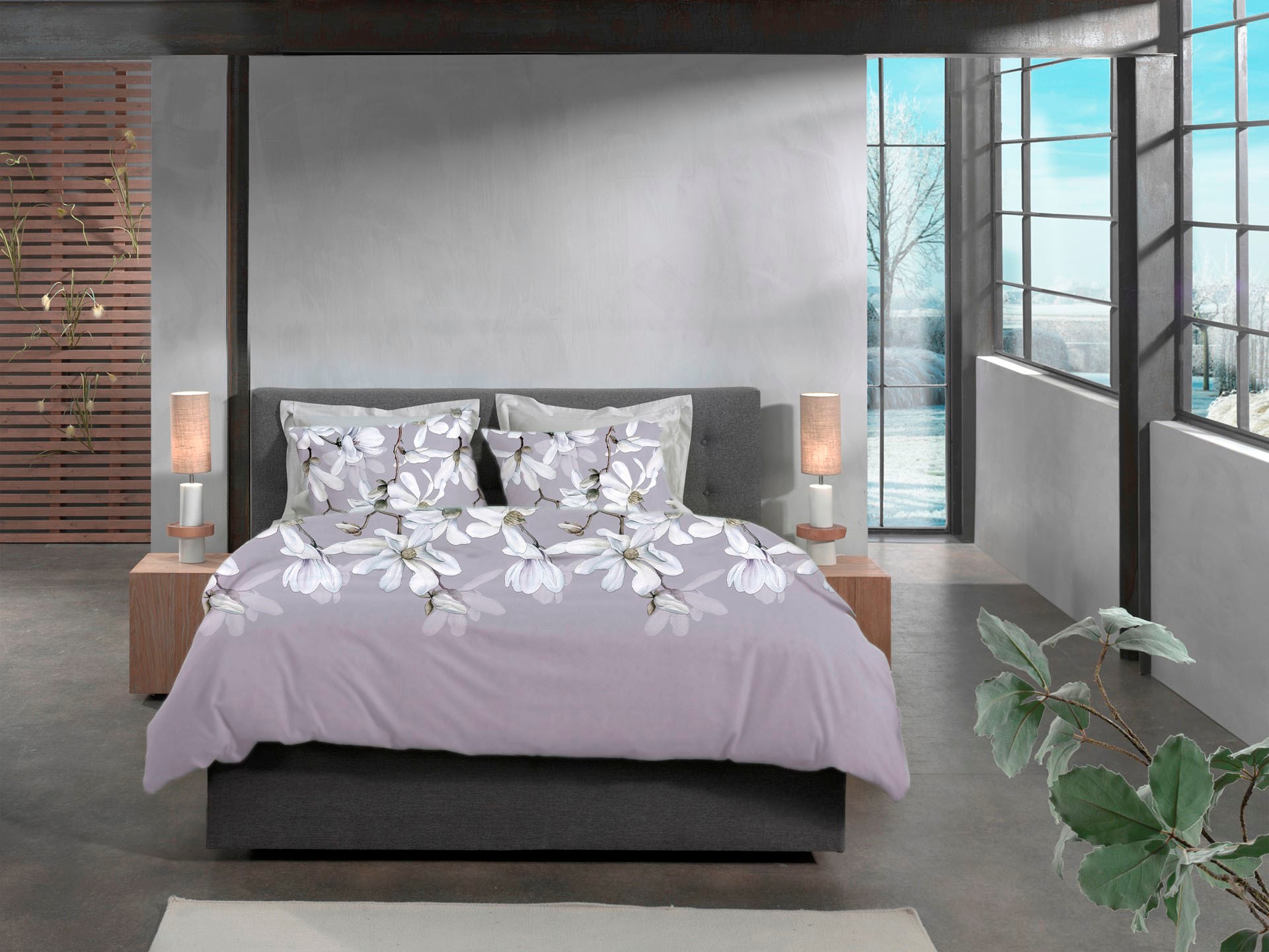 Heckett & Lane Bettwäsche »Stacey« 2 Stk. tlg. Blumen Design, 100% Baumwolle ab 135x200 cm.