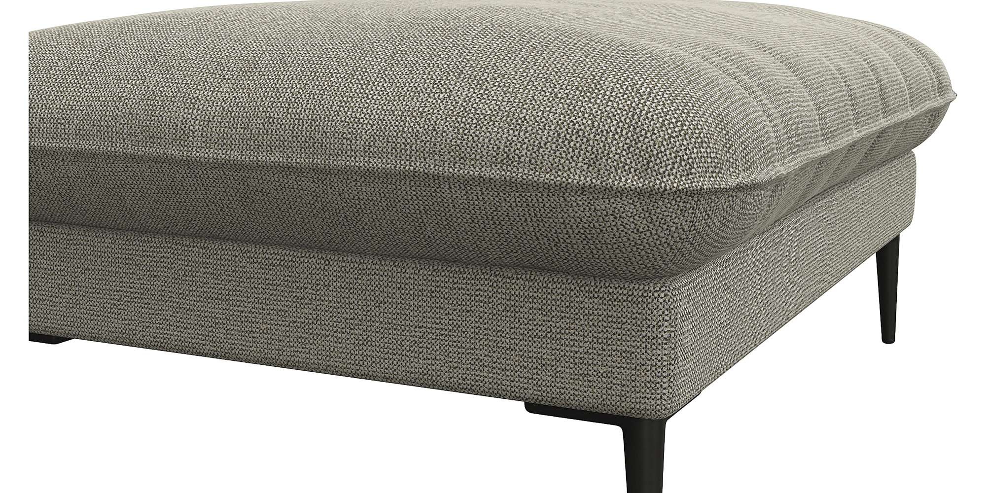 FLEXLUX Pouf »Salino, Fußhocker, Sitzhocker, Polsterhocker,«, Kaltschaum & Stahl-Wellen, Füsse Schwarz