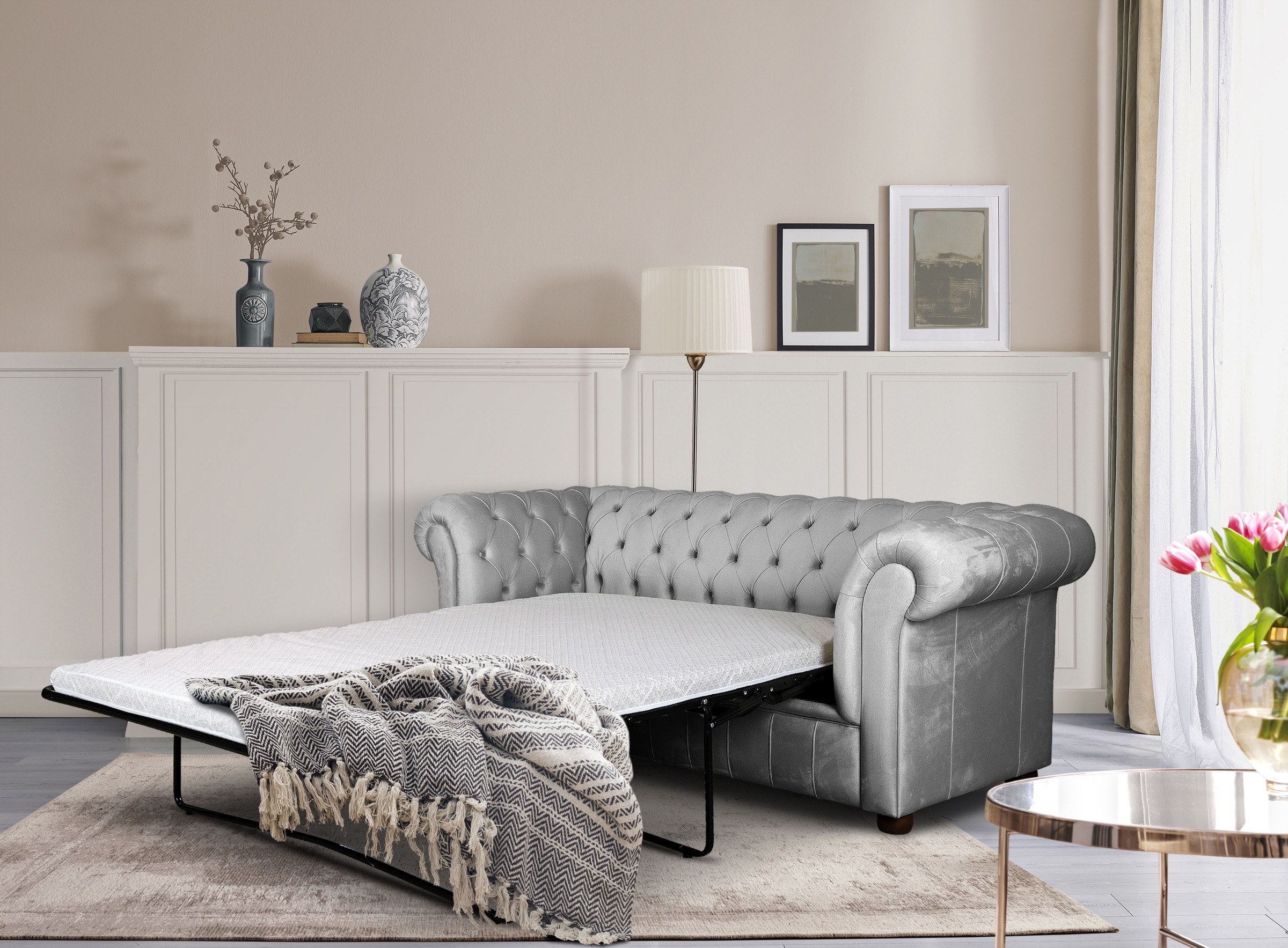 Home affaire 3-Sitzer »CHARENTE, optionale Schlafsofa, Chesterfield-Sofa, B günstig online kaufen