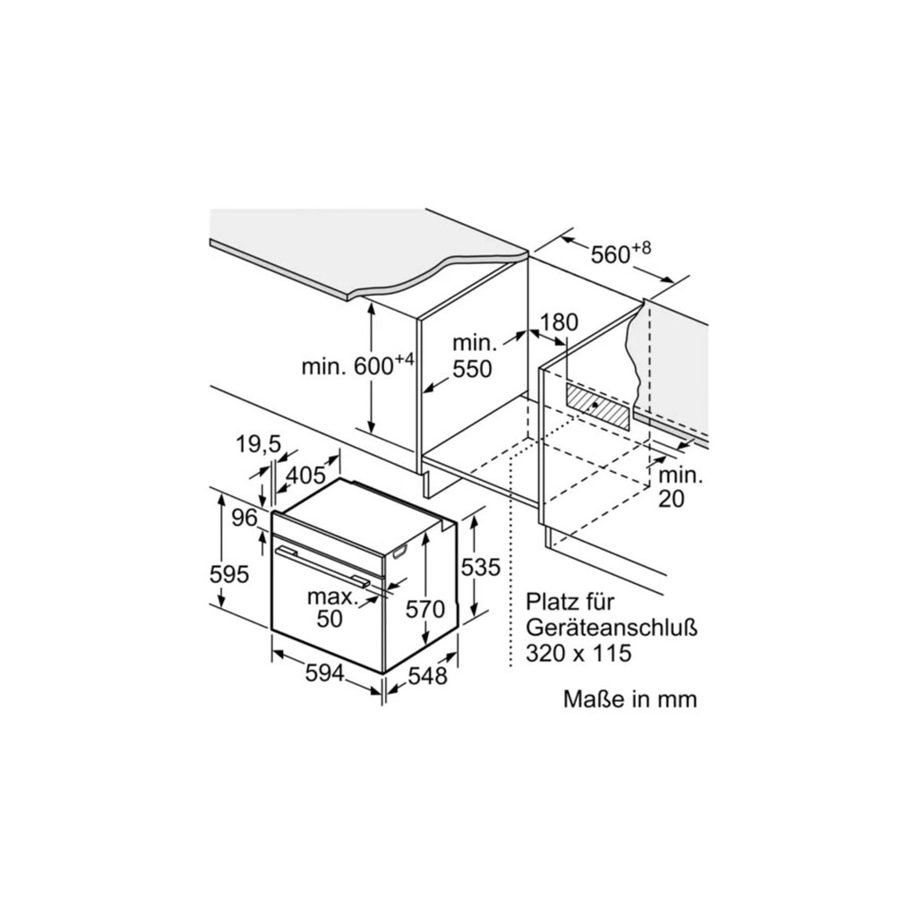 Constructa Elektro-Herd-Set »CX5HS606«, CH3M00052, mit Teleskopauszug nachrüstbar