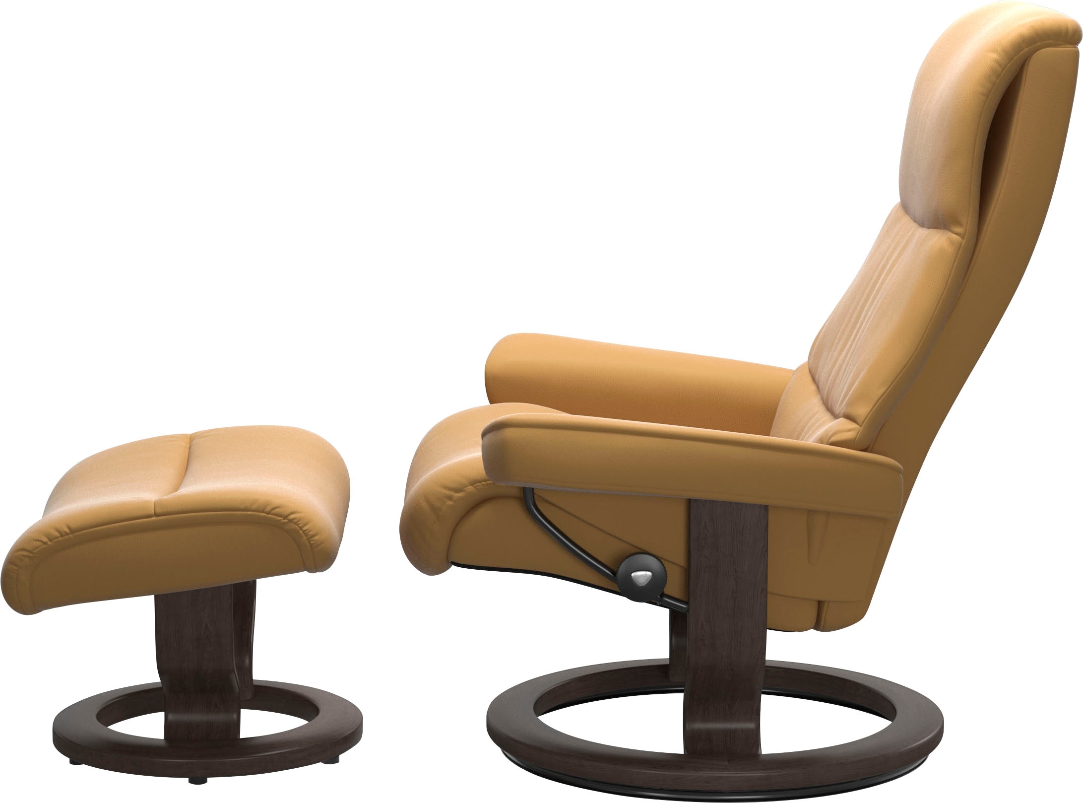 Stressless® Relaxsessel »View«, (Set, Relaxsessel mit Hocker), mit Classic Base, Größe S,Gestell Wenge