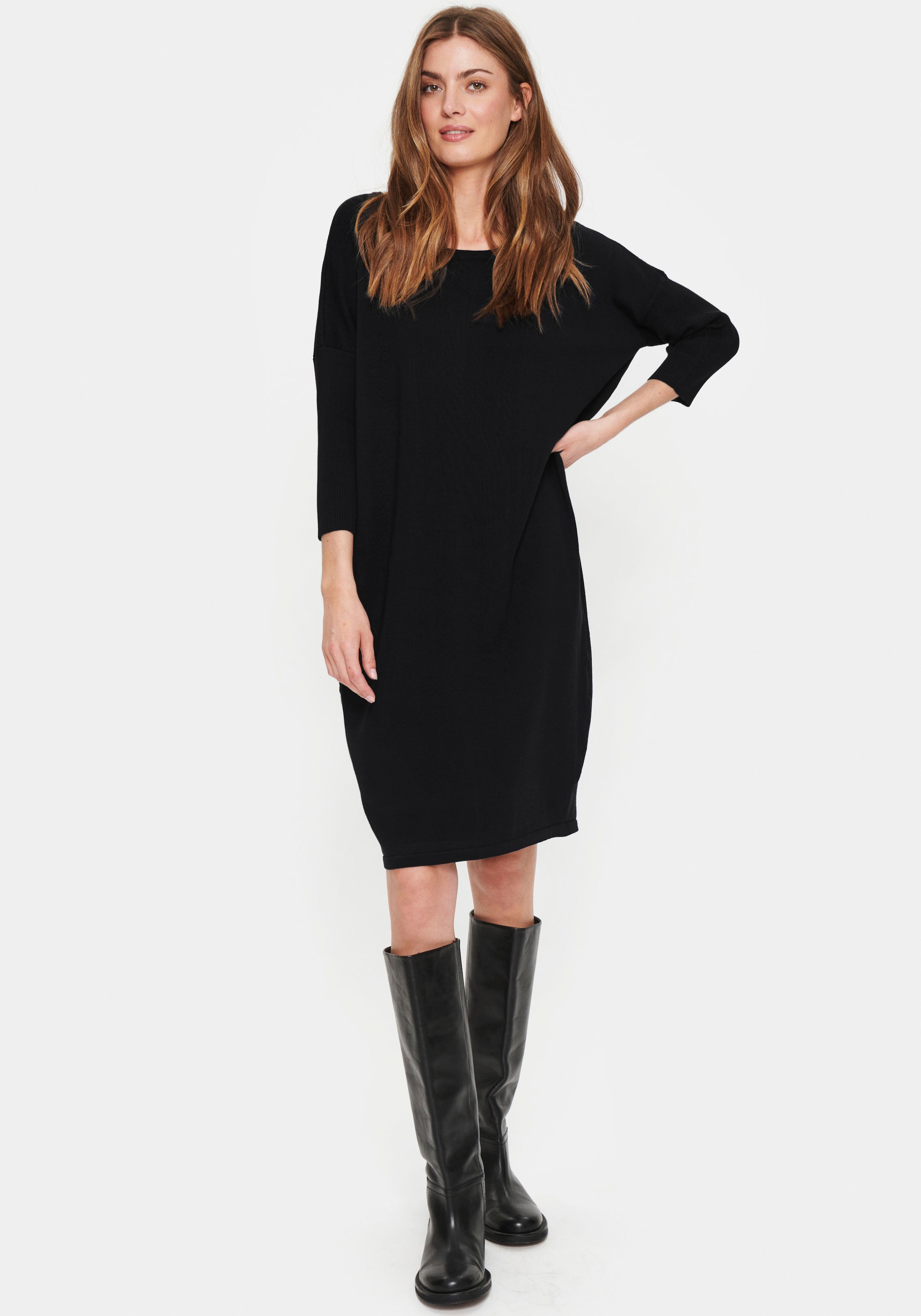 Saint Tropez Strickkleid »MilaSZ R-N  Dress« mit 3/4 Ärmel