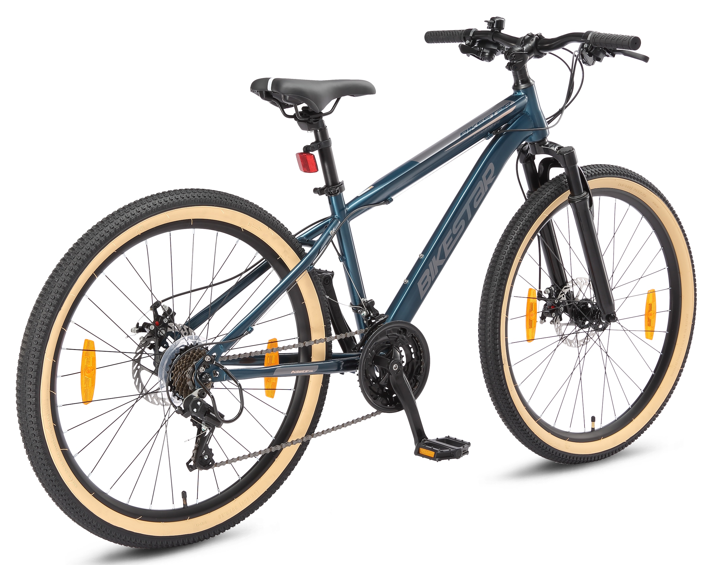 Bikestar Mountainbike 21 Gang Shimano RD-TY300 Schaltwerk Kettenschaltung für Damen und Herren, Kettenschaltung