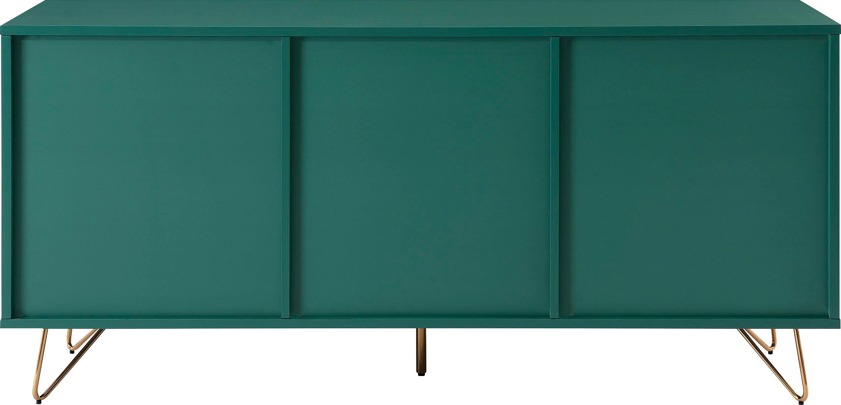 SalesFever Sideboard, Kommode mit Haarnadelbeine aus Metall mit Messinglegierung
