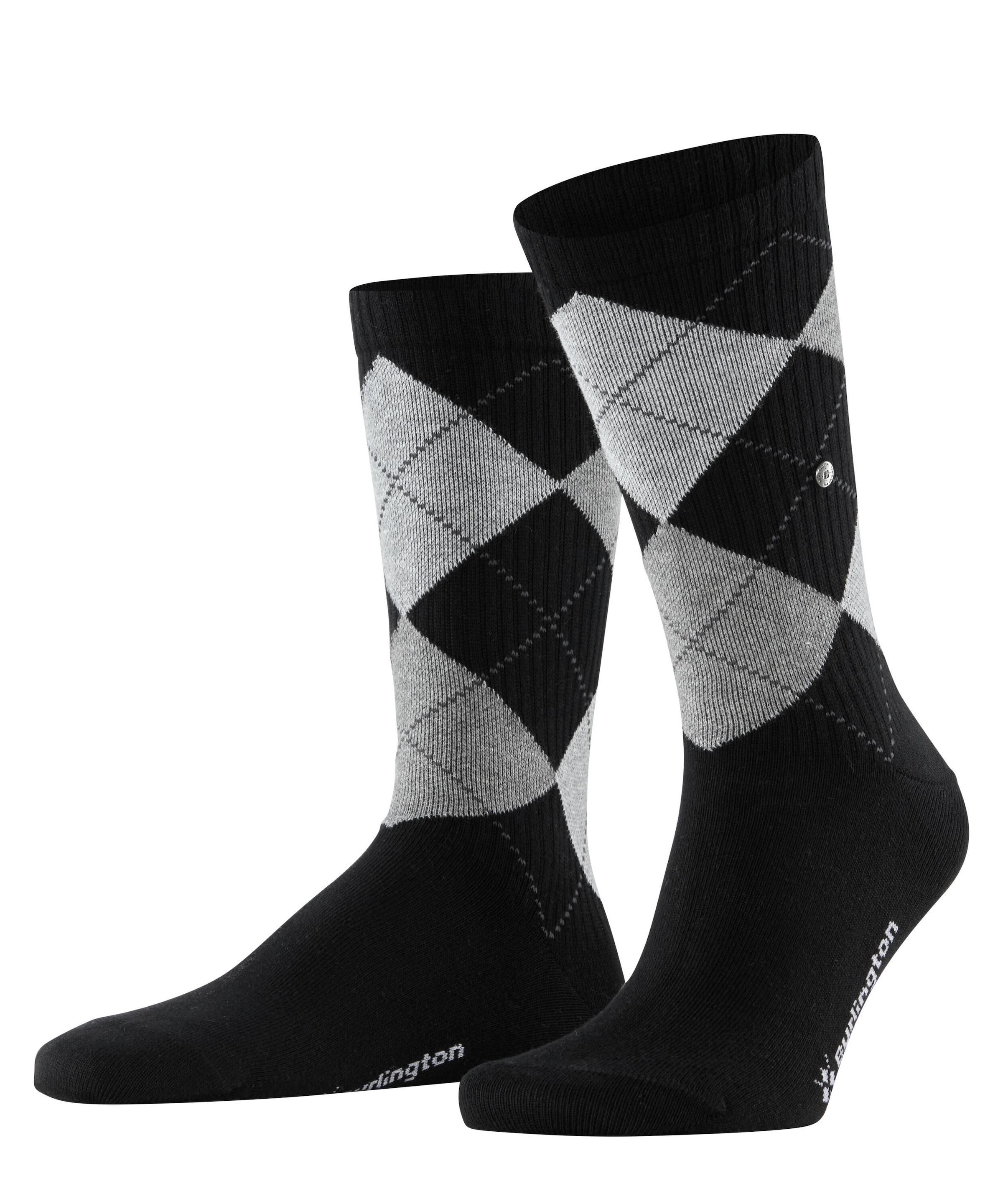 Burlington Socken »Rib Court« Einheitsgröße 40-46, Argyle-Muster, feine Rippenstruktur