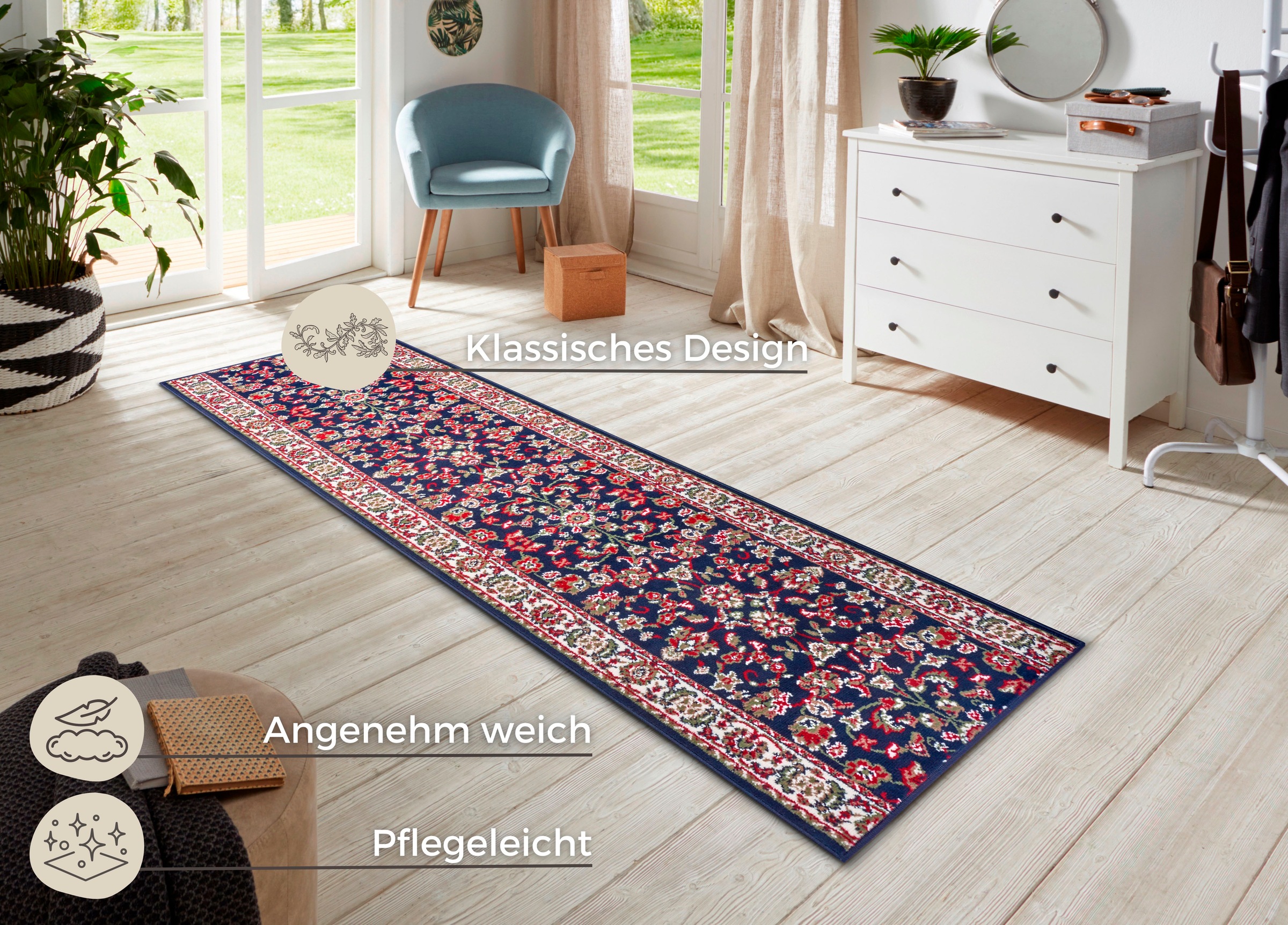 HANSE Home Läufer »Vintage«, rechteckig, 9 mm Höhe, Teppichläufer, Kurzflor günstig online kaufen