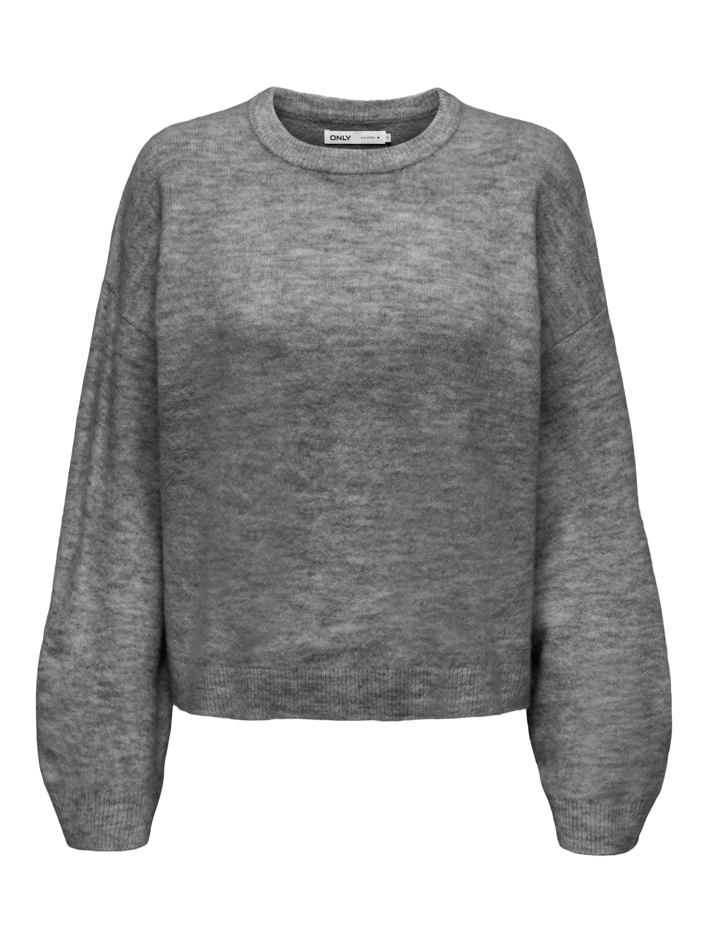 ONLY Rundhalspullover »ONLSIMONI L/S O-NECK PULLOVER KNT NOOS« Materialmix, regular fit