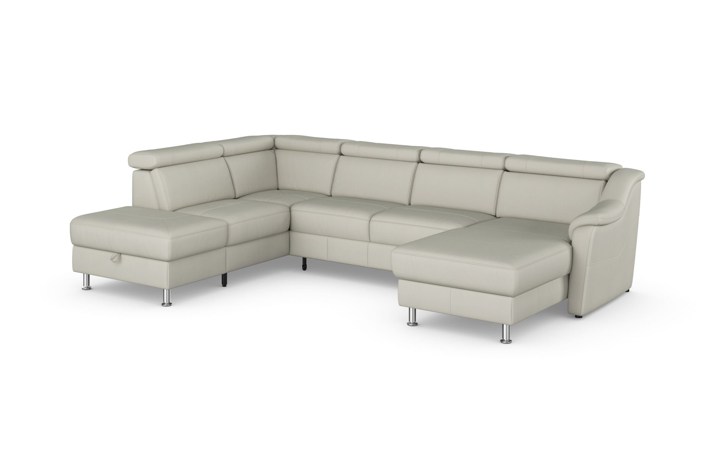 sit&more Wohnlandschaft »Freetown U-Form«, Kopfteilverstellung und Federkern, wahlweise mit Bettfunktion