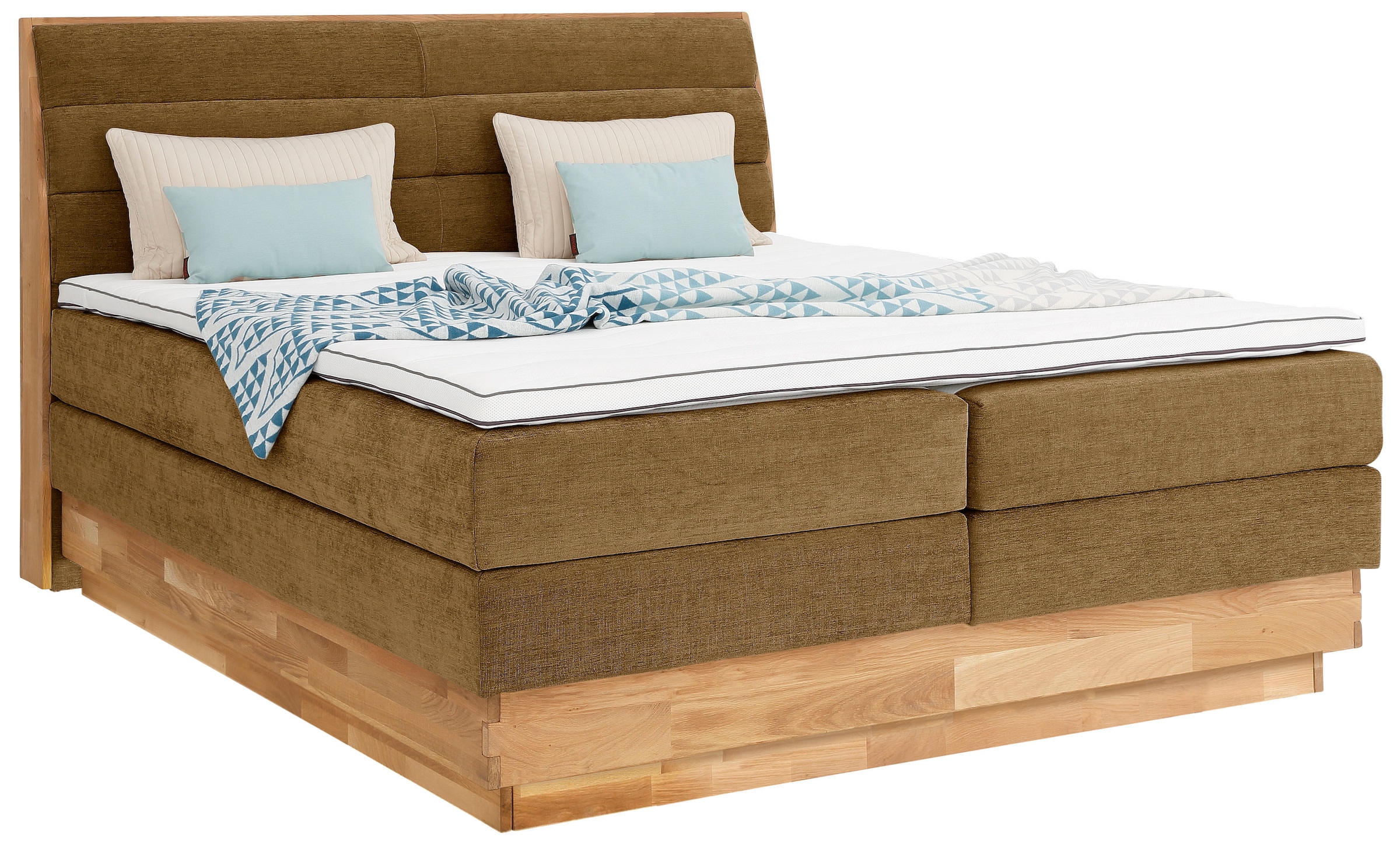 OTTO home Boxspringbett »Jenna« ohne LED-Beleuchtung, mit zertifizierten, r günstig online kaufen