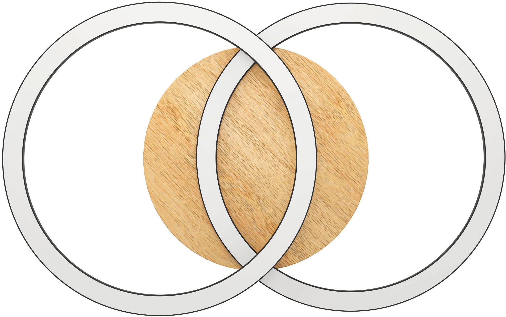 EGLO Deckenleuchte »Lomaltas-z Deckenlampe, ZigBee, App und Sprachsteuerung, Flurlampe« LED-Modul 1 Stk. Kaltweiß | Neutralweiß | Warmweiß Wand-/Deckenleuchte - L58 x B35 x H8,5cm - schwarz, braun - 4X8W inkl.