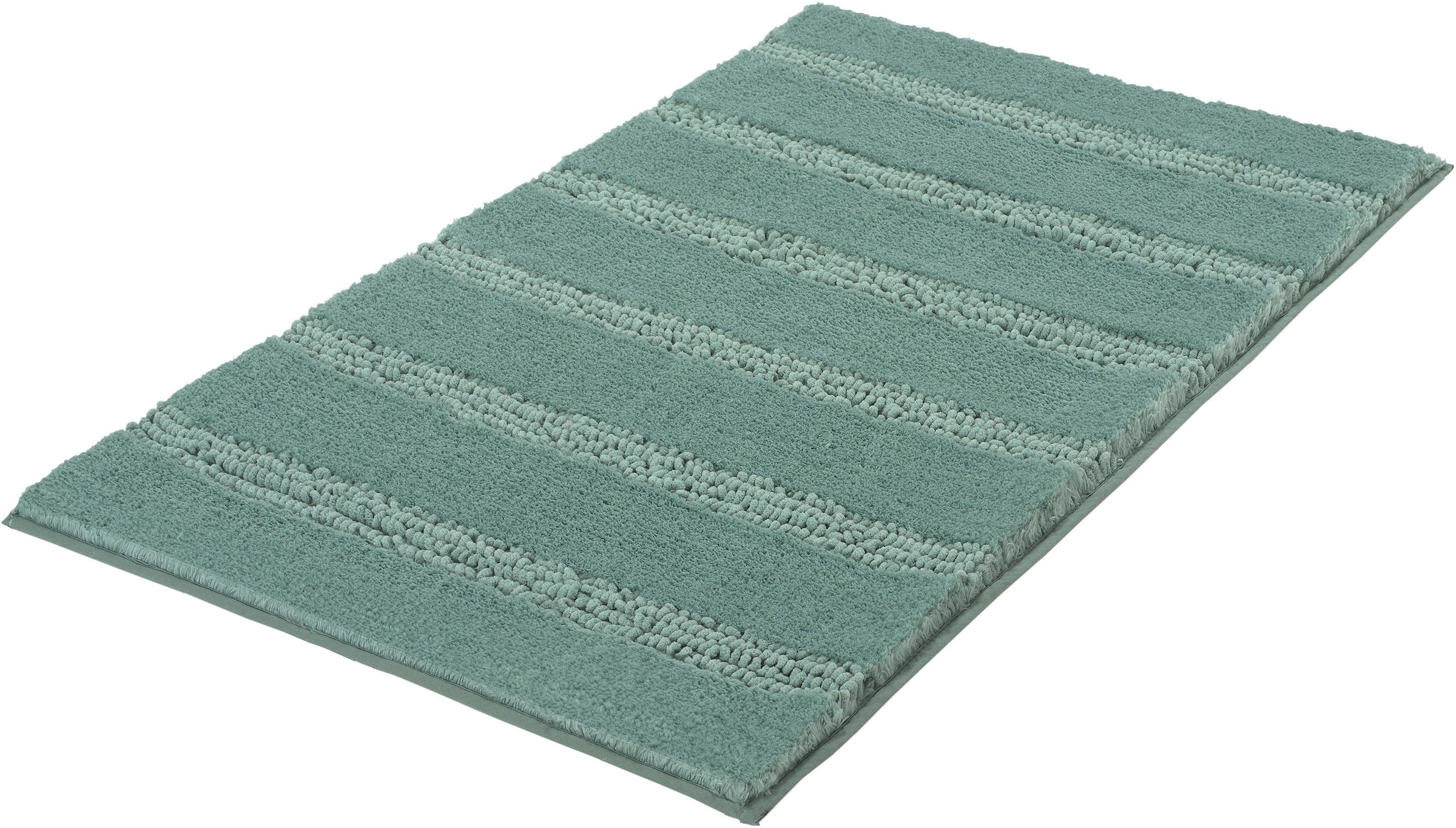 Kleine Wolke Badematte »Monrovia«, rutschhemmend beschichtet, fußbodenheizungsgeeignet, Badteppich, Uni Farben, gestreift, aus Mikrofaser, waschbar