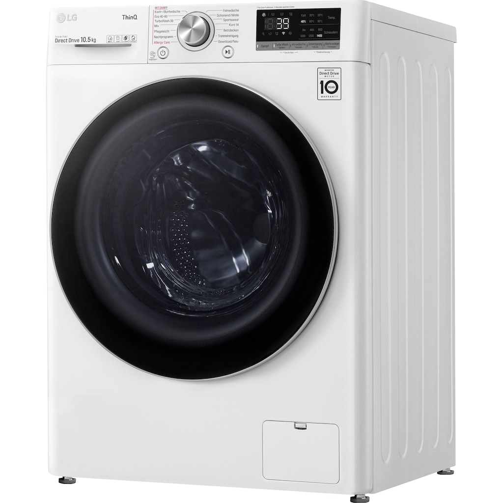 LG Waschmaschine »F4WV710P1«, Serie 7, F4WV710P1E, 10,5 kg, 1400 U/min, TurboWash® - Waschen in nur 39 Minuten