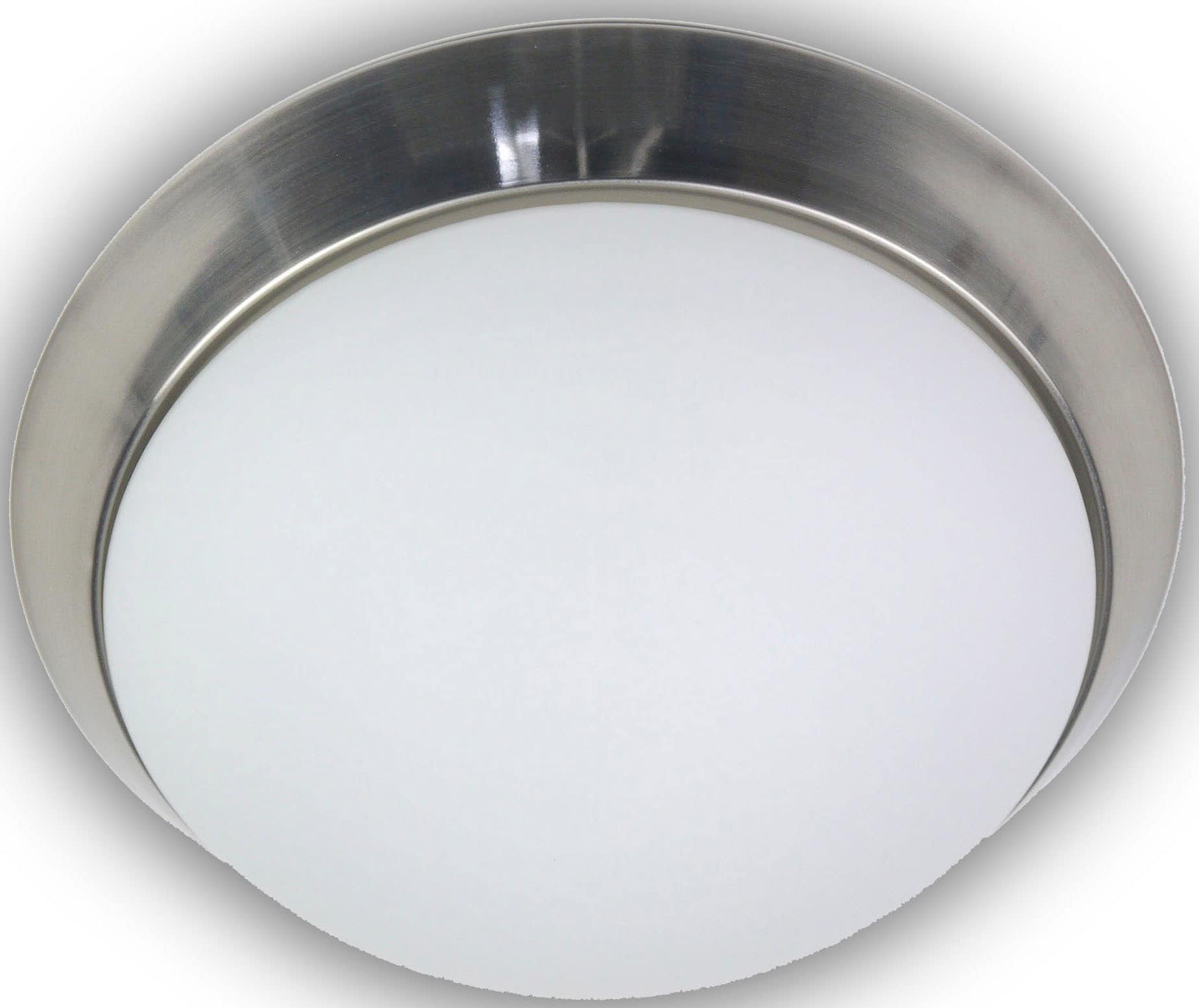 niermann Deckenleuchte »Opal matt, Dekorring Nickel matt, LED«, 1 flammig, günstig online kaufen
