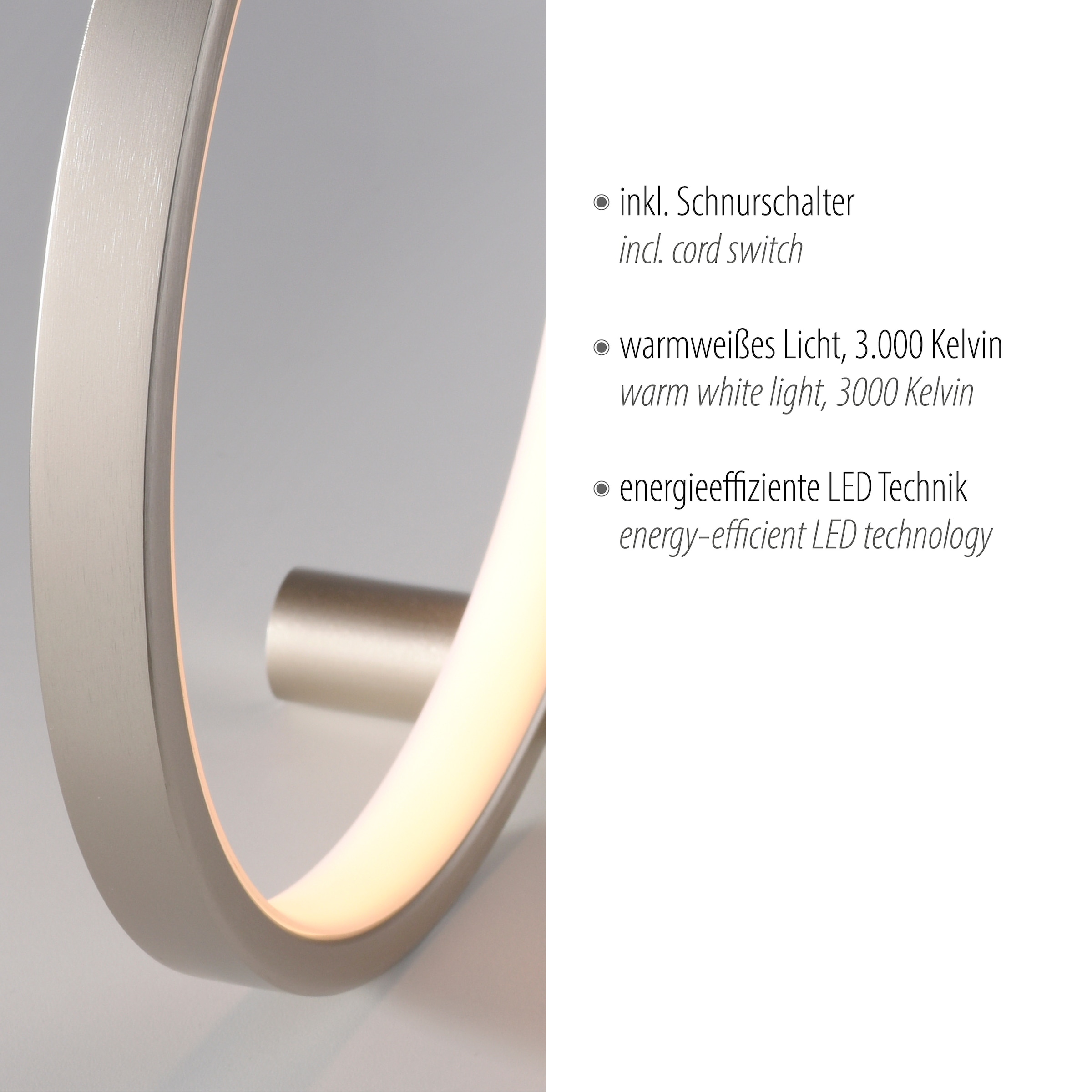 JUST LIGHT Tischleuchte »MINI RITUS«, 1 flammig, Leuchtmittel LED-Board | LED fest integriert, LED, Schalter, Schnurschalter