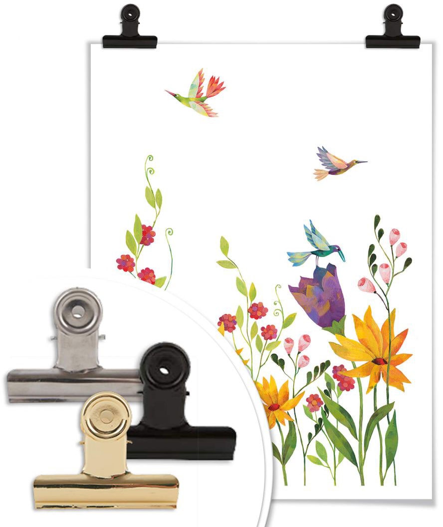Wall-Art Poster »Blanz Blumen (1 Blütenpoesie Poster, bestellen St.), Blumen, Floral«, Wandbild, Wandposter Bild, online