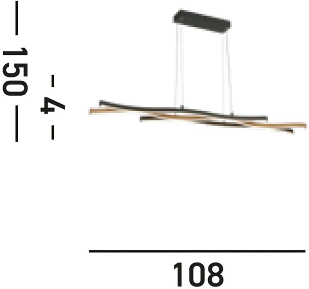 Searchlight LED-Hängeleuchte »Hängeleuchte Bloom, 1-flammig«, 1 flammig, Leuchtmittel LED-Modul | LED fest integriert, Mit Holzoptik