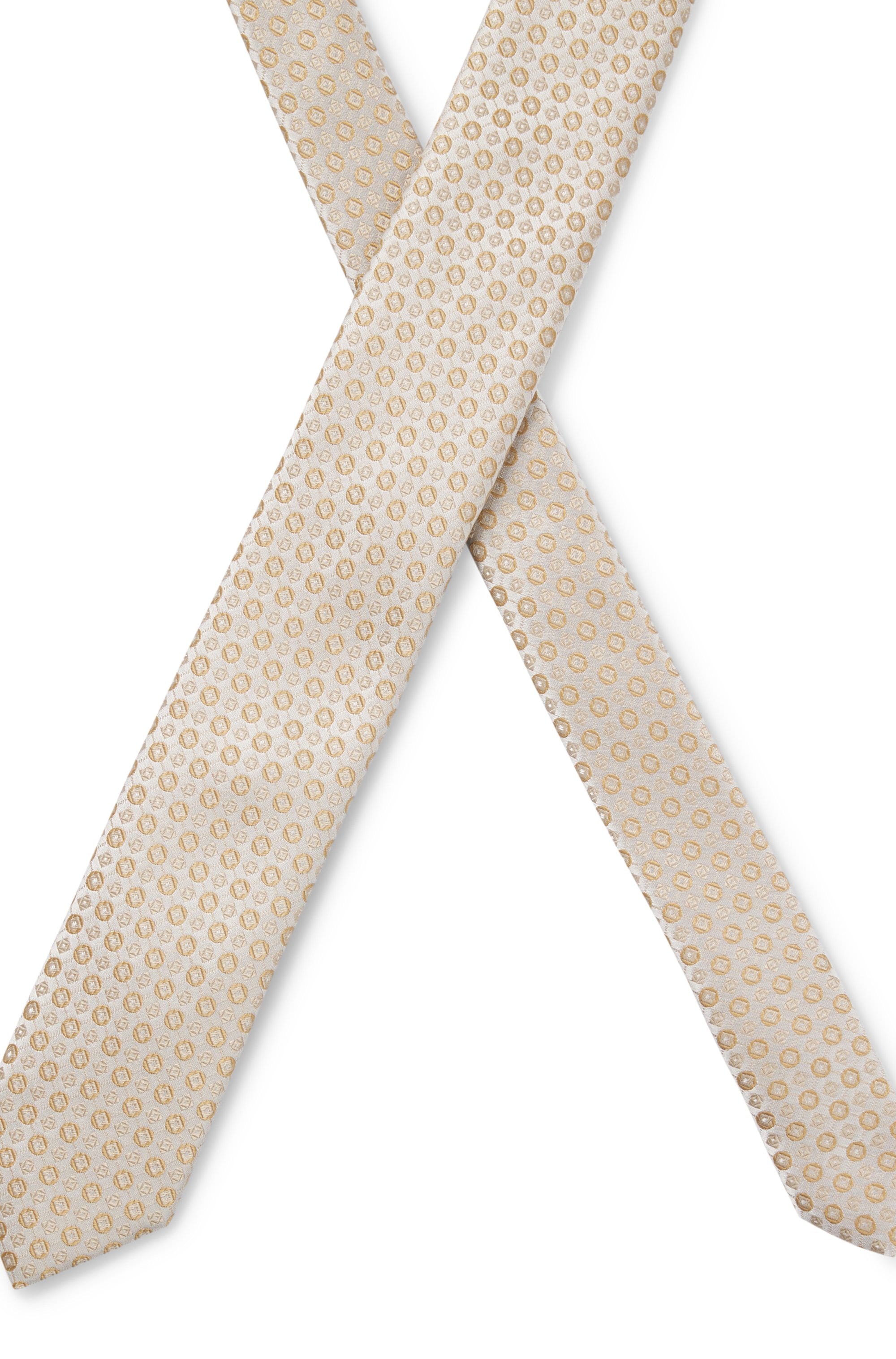 BOSS Krawatte »H-Tie 6 cm« aus einem Seiden-Mix mit Jacquard-Muster